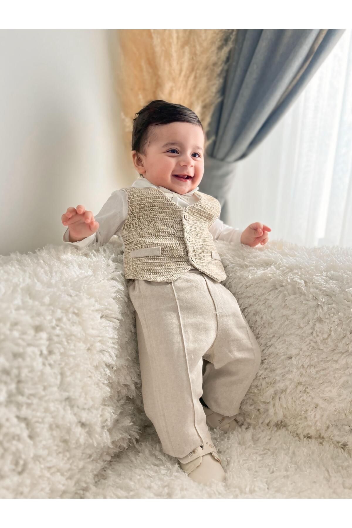 Mymio Papyonlu Erkek Bebek 3'lü Özel Gün Davet Takımı