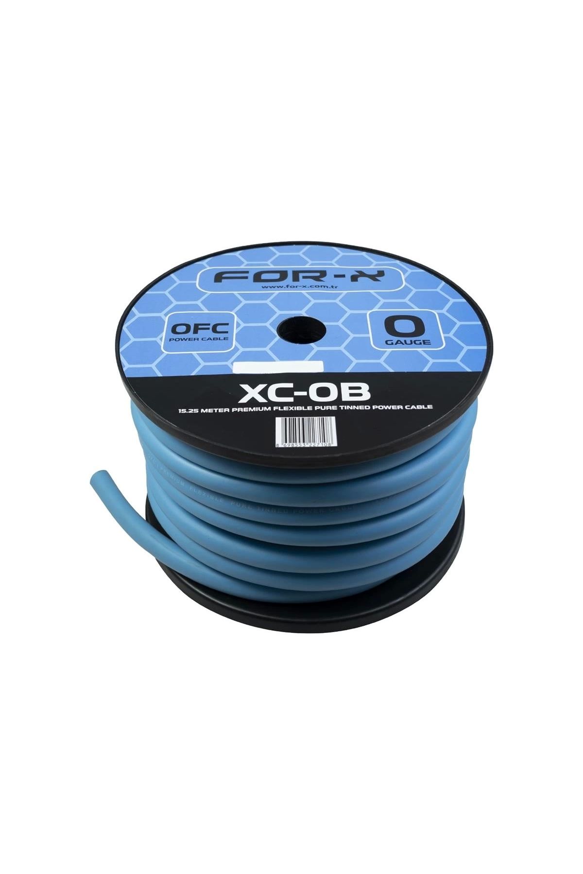 For-X Bakır Amfi Güç Kablosu 0ga - 5 Metre - Profesyonel - %100 Bakır – Ofc 0ga Anfi Power Kablosu -