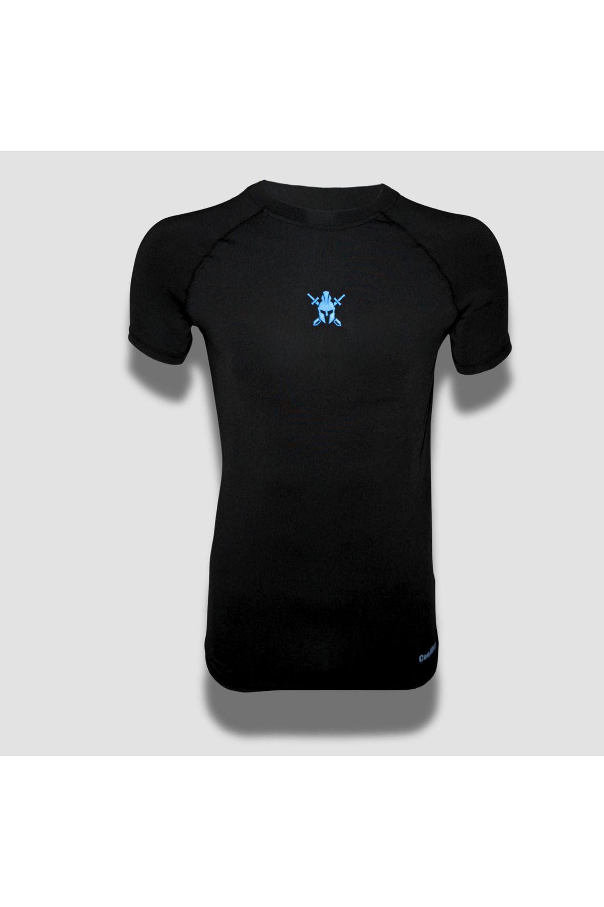 The Last Pull Cooldry Compression Ter Tutmayan Kısa Kol Tişört Mavi Logo – Siyah
