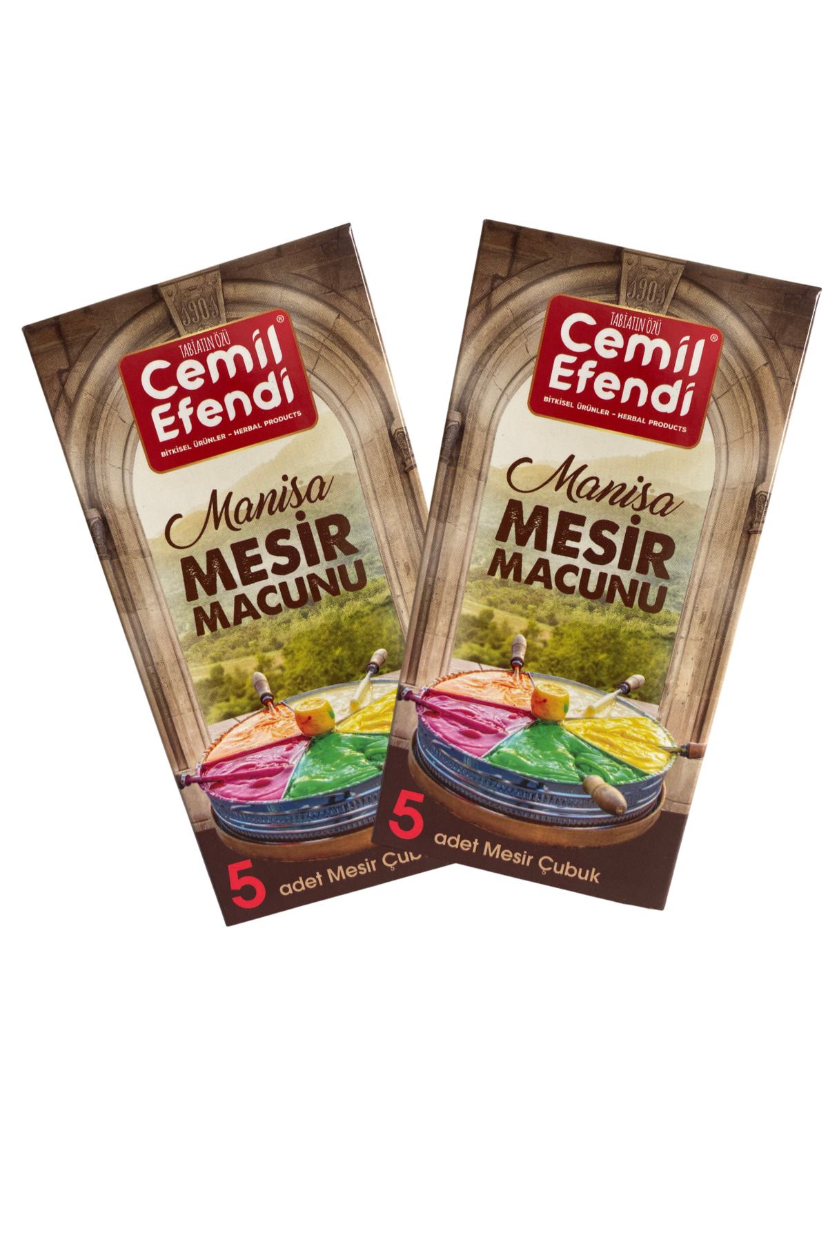 Cemil Efendi 2 Adet Manisa Mesir Macunu Çubuk Şeklinde 10 Adet Bitkisel Macun 2x5