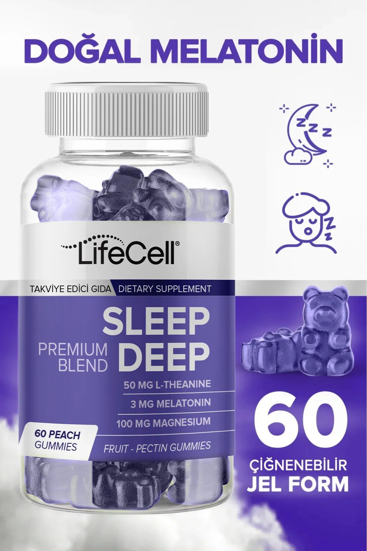 Lifecell Sleep Deep - Doğal Melatonin Stressiz Ve Derin Uyku Için Kompleks Gıda Takviyesi