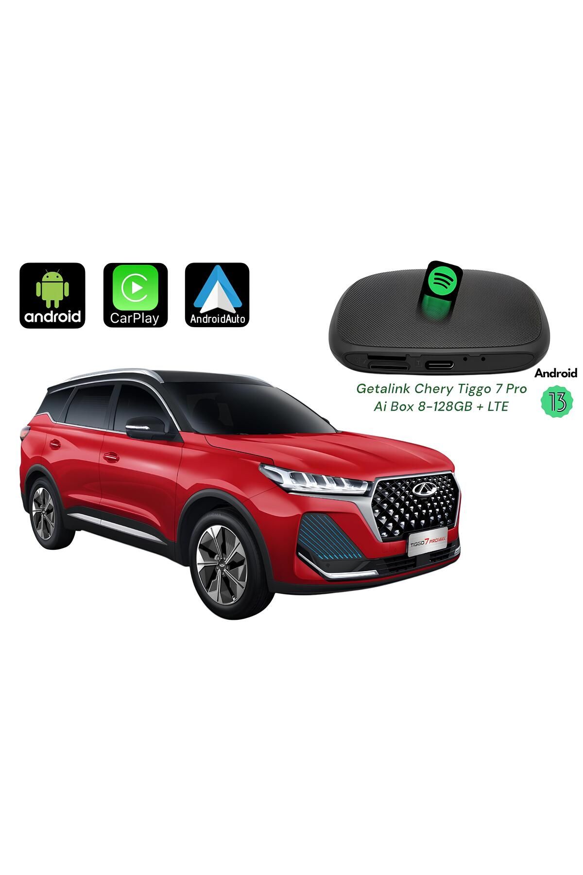 getalink Chery Tiggo 7 Pro Android13 Ai Box 8Gb-Ram 128Gb-Rom Hareket Halinde Video İzleme