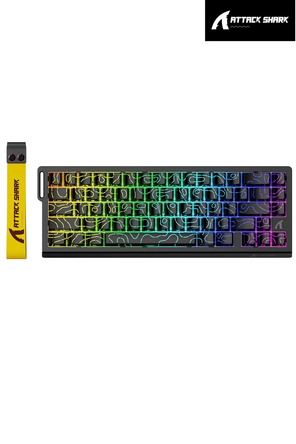 DarkRage Attack Shark X68HE Rapid Trigger 0.125ms Manyatik Switch RGB App Uygulamalı Gaming Oyuncu Klavye