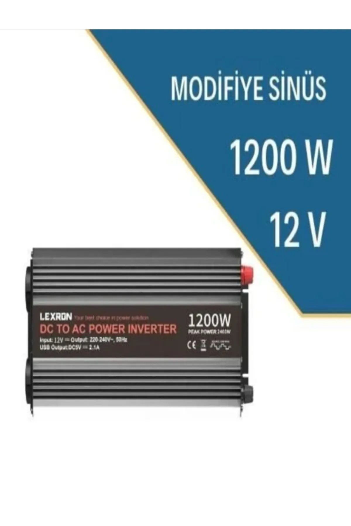 Carspa Grafen Enerji Lexron 1200 Watt 12 Volt Modifiye Sinüs Invertör -