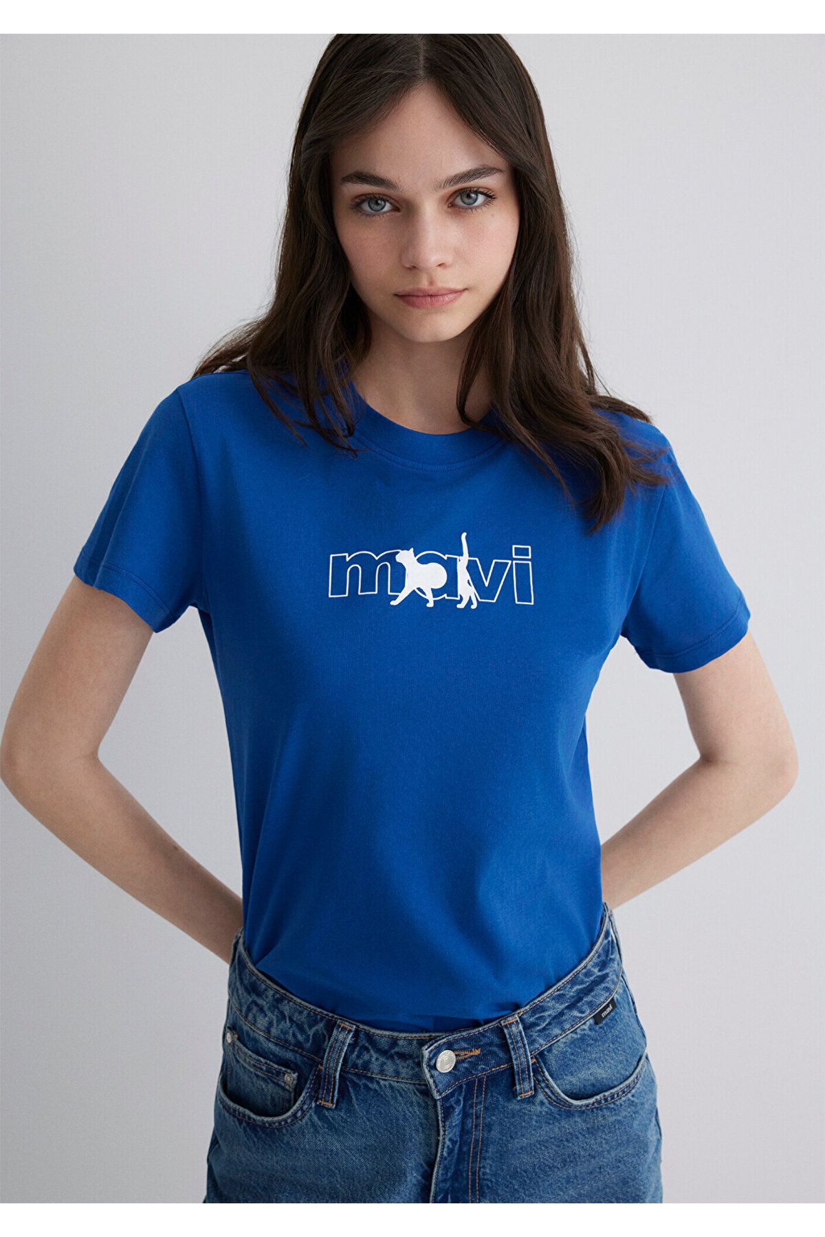 Mavi Logo Baskılı Tişört Standart 1613624-32213