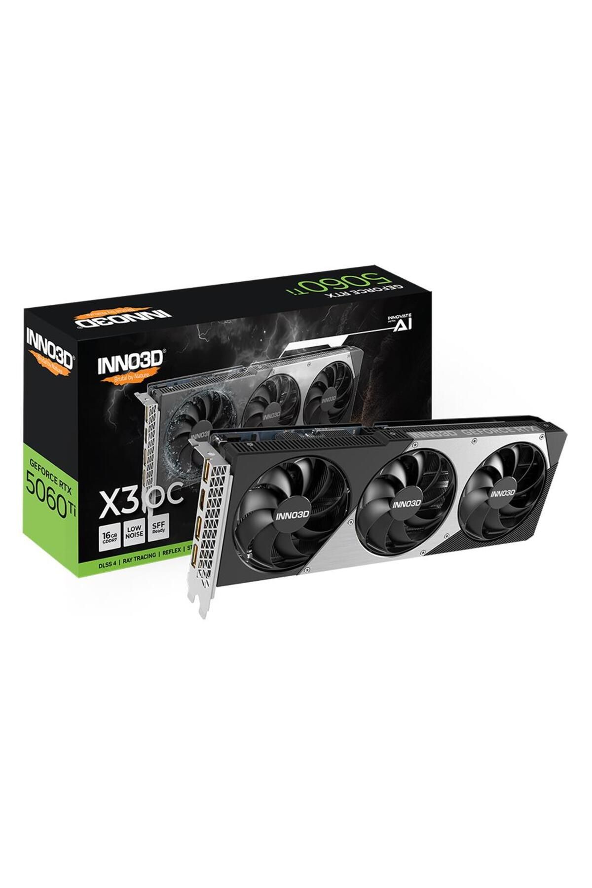 INNO3D GeForce RTX5060Ti 16GB X3 OC 128Bit GDDR7 Ekran Kartı N506T3-16D7X-191073L