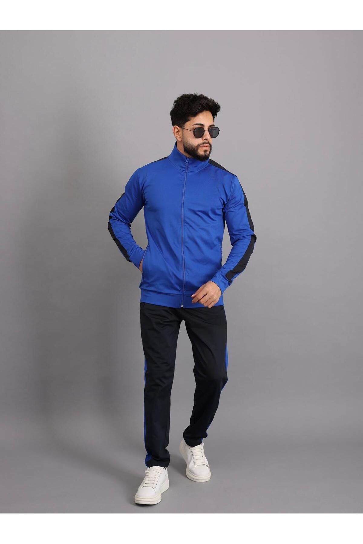 AİRDROP dalgıç kumaş polyester kol şeritli erkek eşofman takım