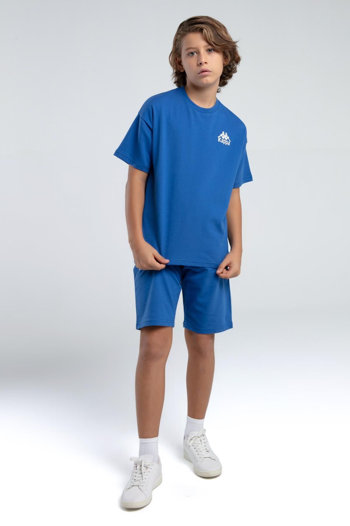 Kappa Authentic Keaton Erkek Çocuk Lacivert Regular Fit Tişört Ve Şort Takım