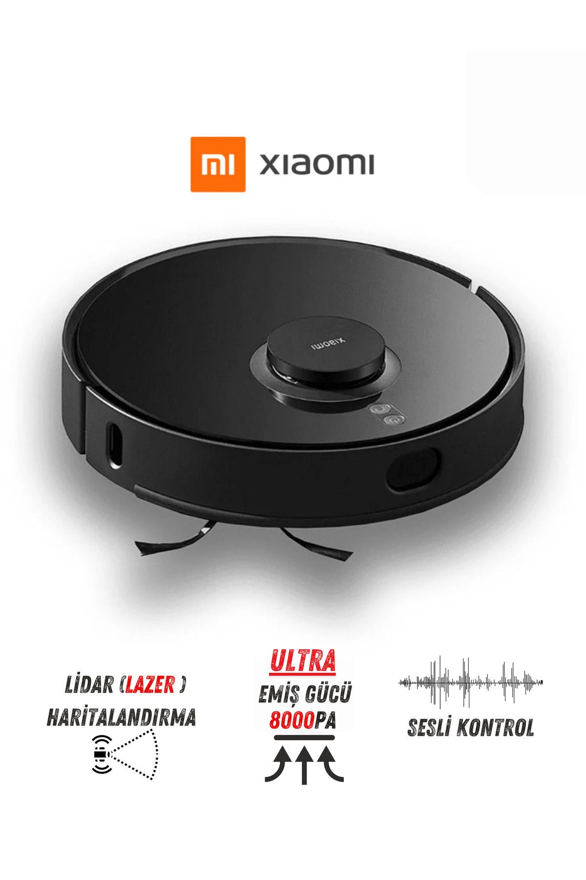 Xiaomi 8000pa Ultra Emiş Güçlü Üstün Performanslı Turbolu Süpürge - Yüksek Performanslı Sensörler