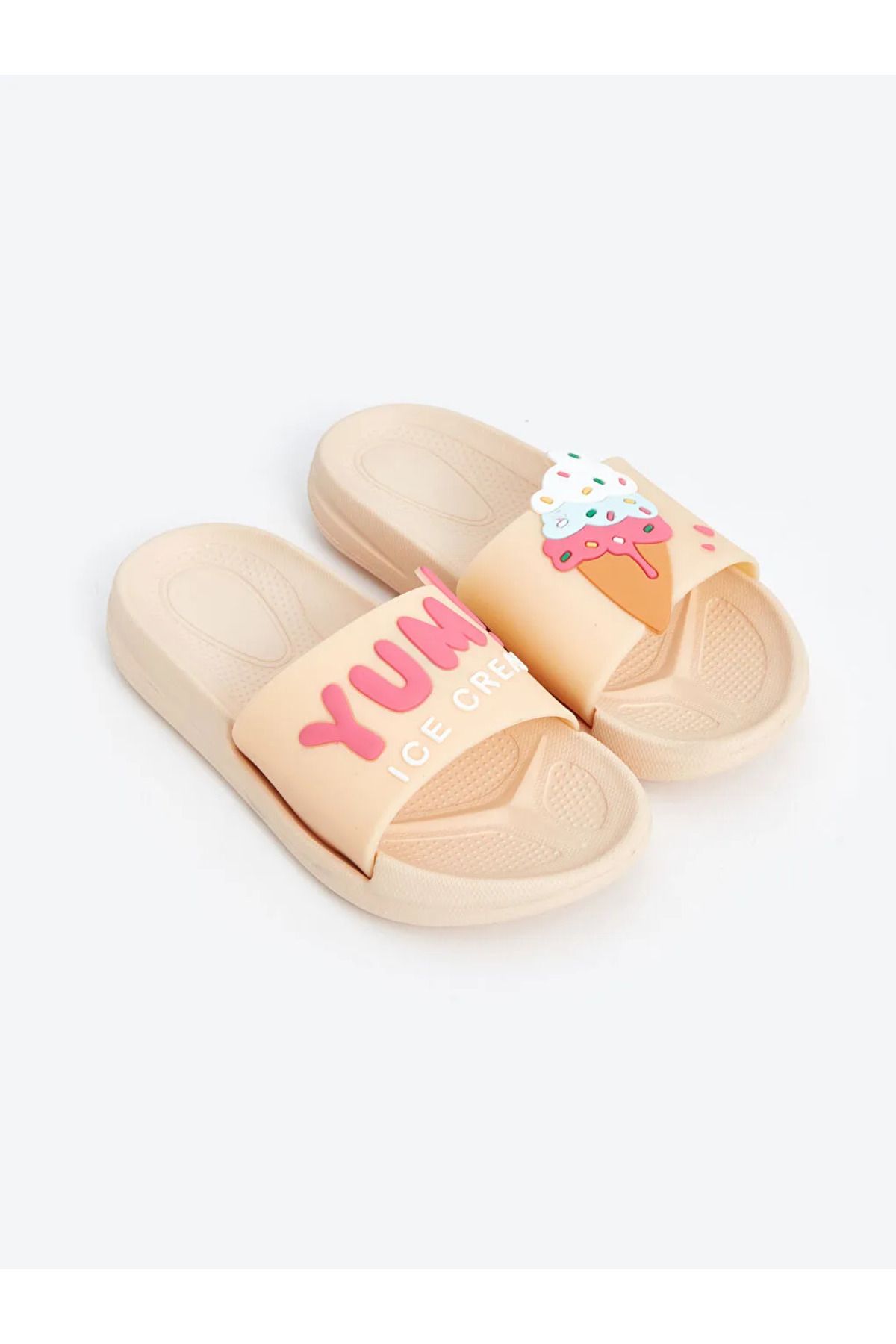 LC Waikiki LCW STEPS Pembe Tek Bantlı Baskılı Kız Çocuk Terlik