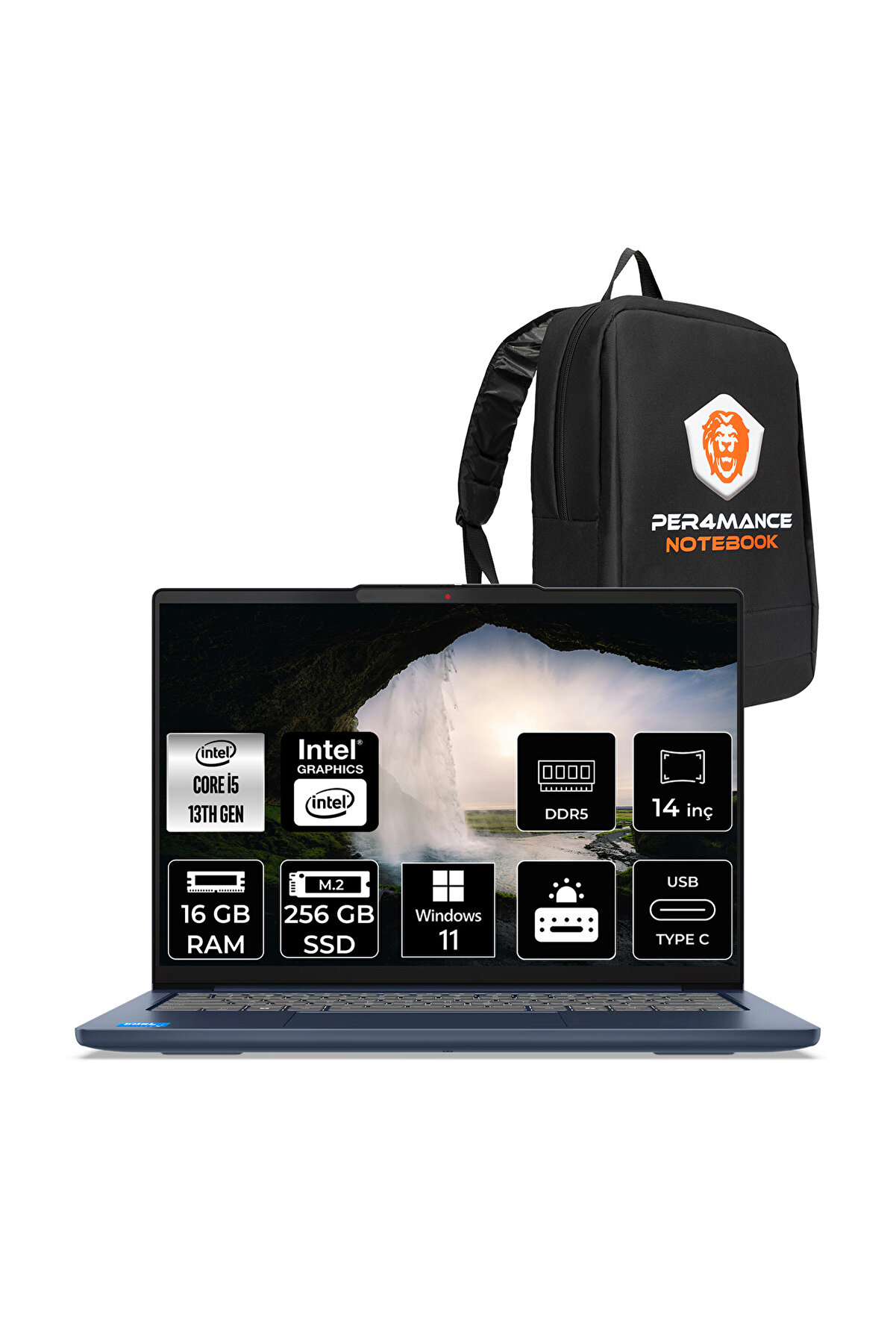 Ideapad Slim 5 i5-13420H 16GB DDR5 256GB SSD UHD Graphics 14'' WUXGA OLED W11H Dizüstü Laptop