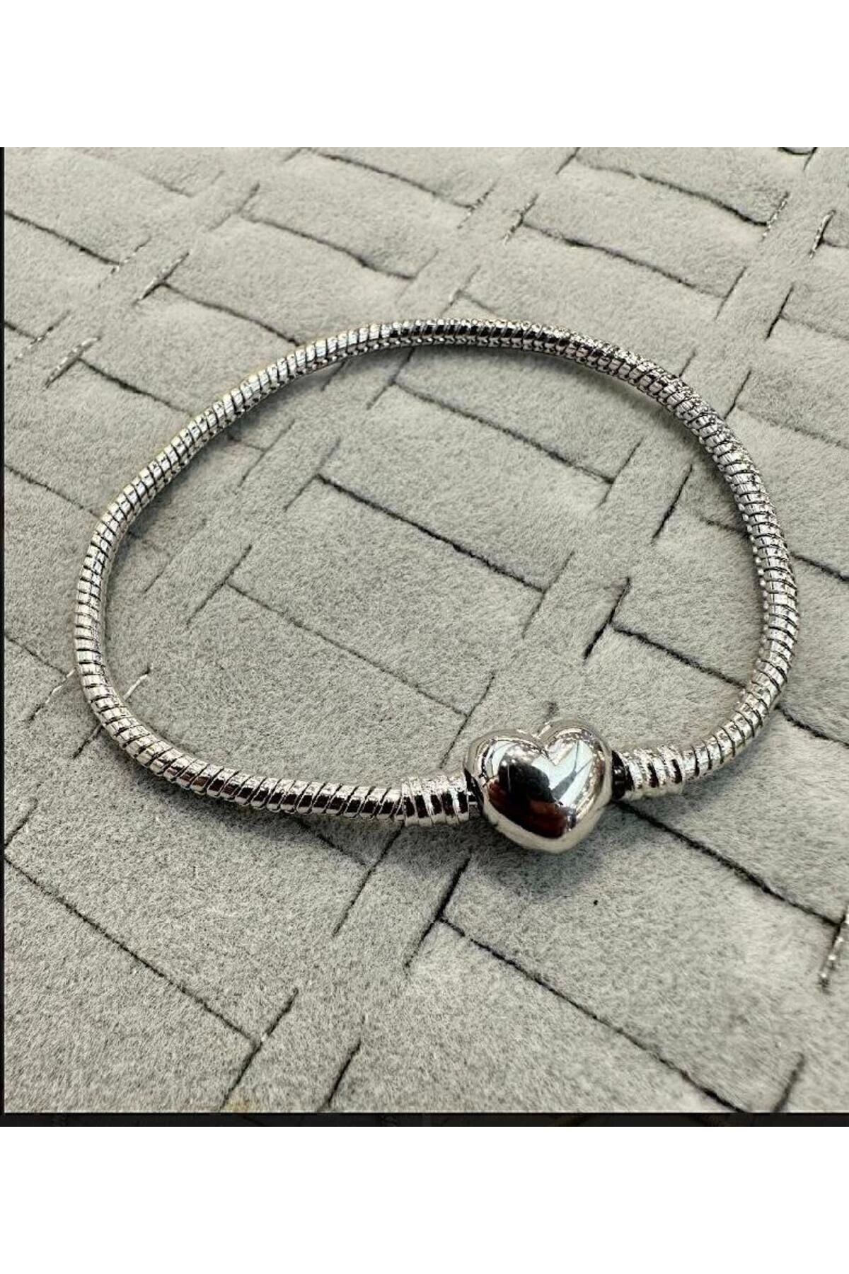 frappantjewelry Kalp Charm Paslanmaz Çelik Bileklik