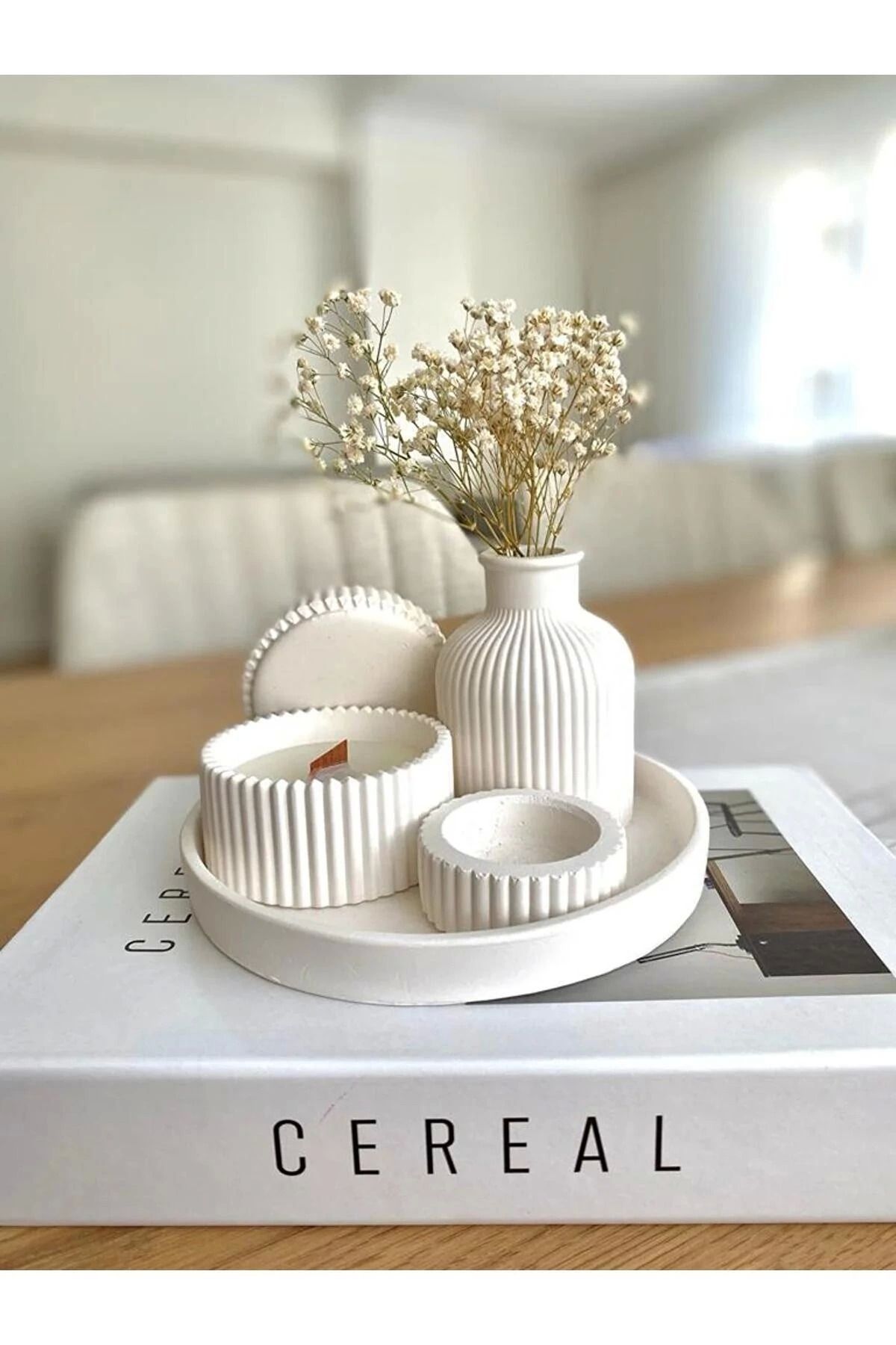 Genel Markalar Havalı Tasarım Beyaz Özel Tasarım Mumluk Pinterest Vazo Aksesuar Seti Dekoratif Ürün