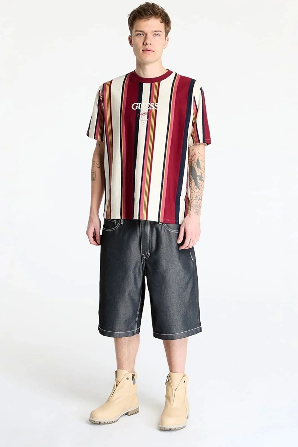 Guess Go Baggy Denım Short Erkek Gri Şort M5gd52d5l3a-gom6