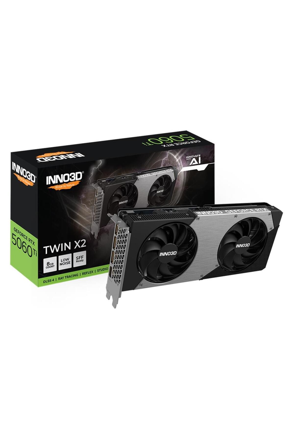 INNO3D GeForce RTX5060Ti 8GB Twin X2 128Bit GDDR7 Ekran Kartı N506T2-08D7-193075N