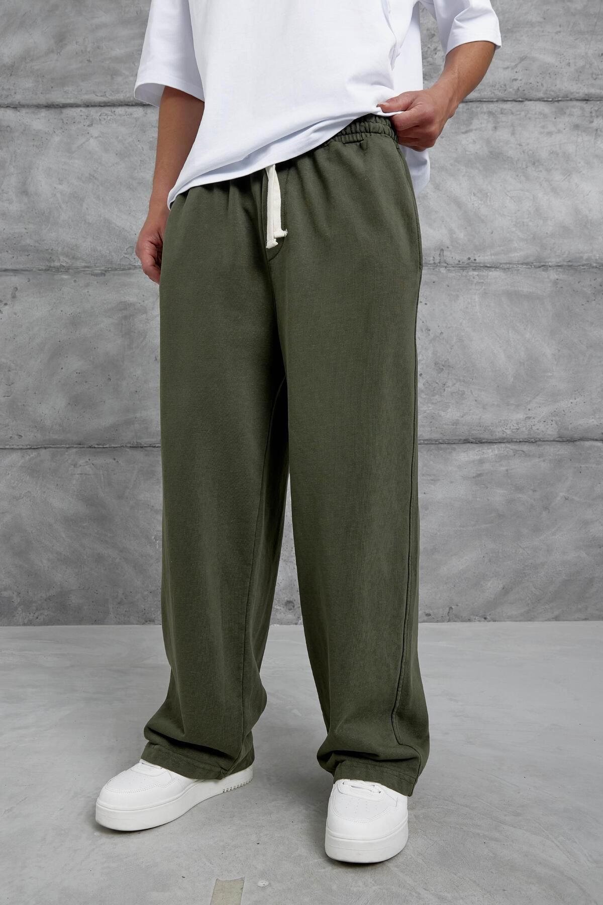 NOMARC Haki Yıkamalı Basic Baggy Eşofman