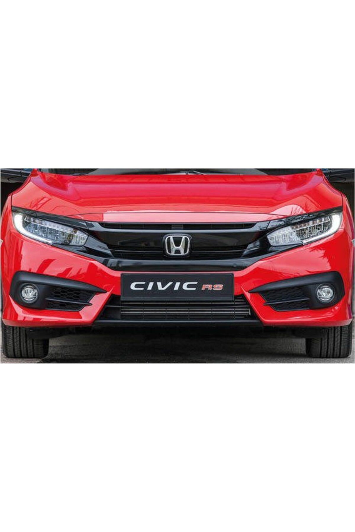 autogp Honda Civic Fk7 Için Uygundur Ön Panjur Ve Far Kaşları Siyah 2016