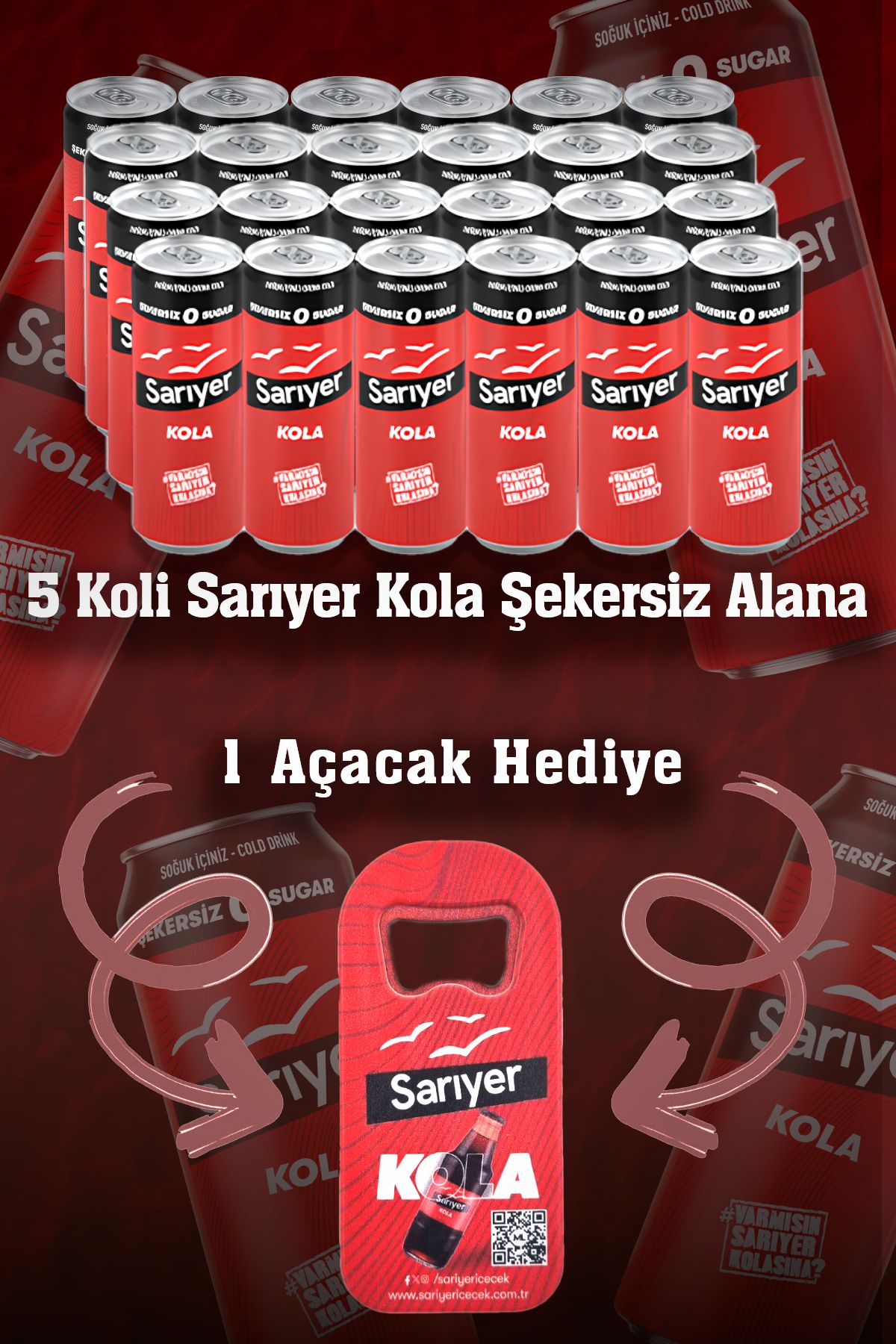 SARIYER Sarıyer Kola Şekersiz 330 ml 24 adet