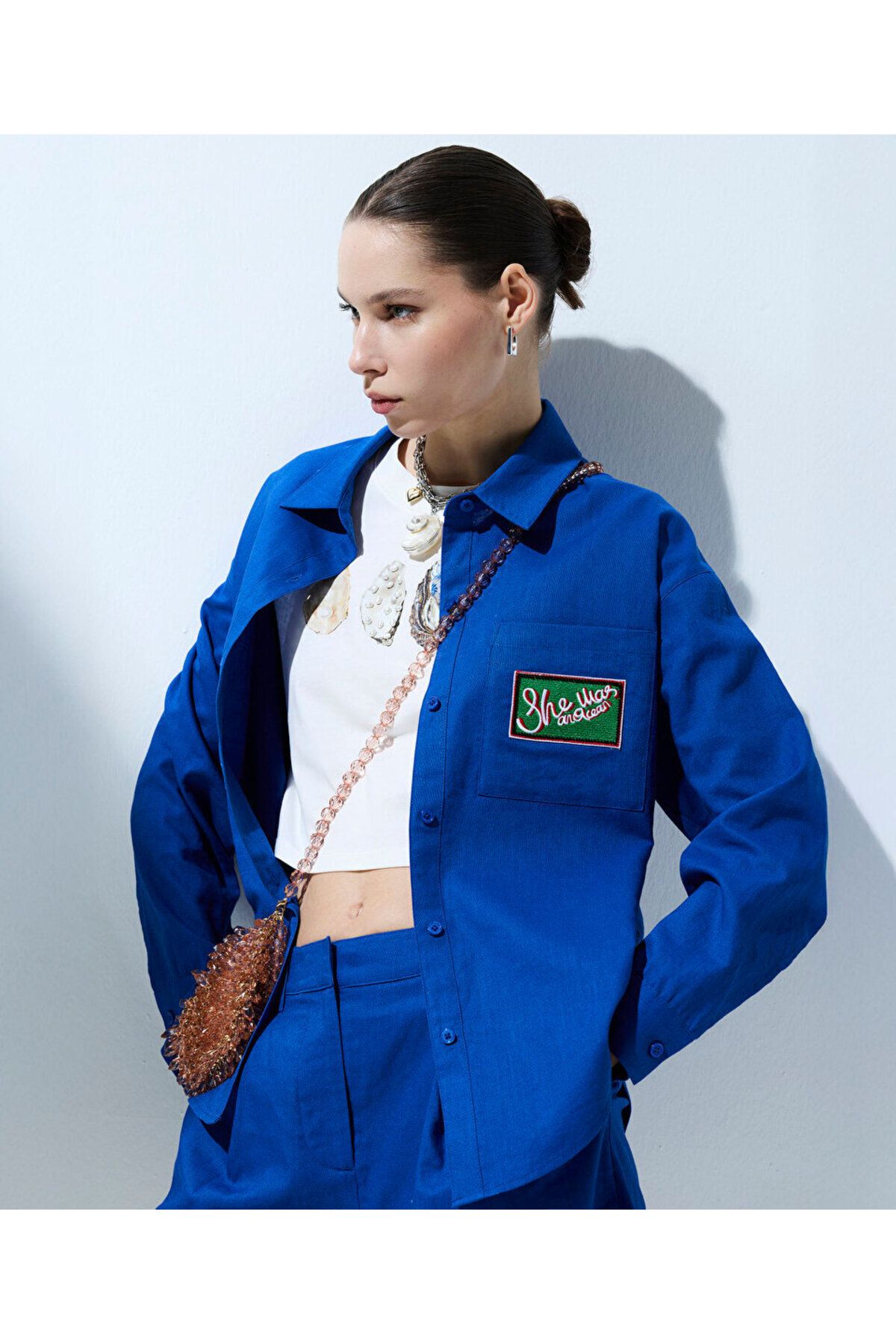 Twist PATCH'Lİ OVERSIZE GÖMLEK