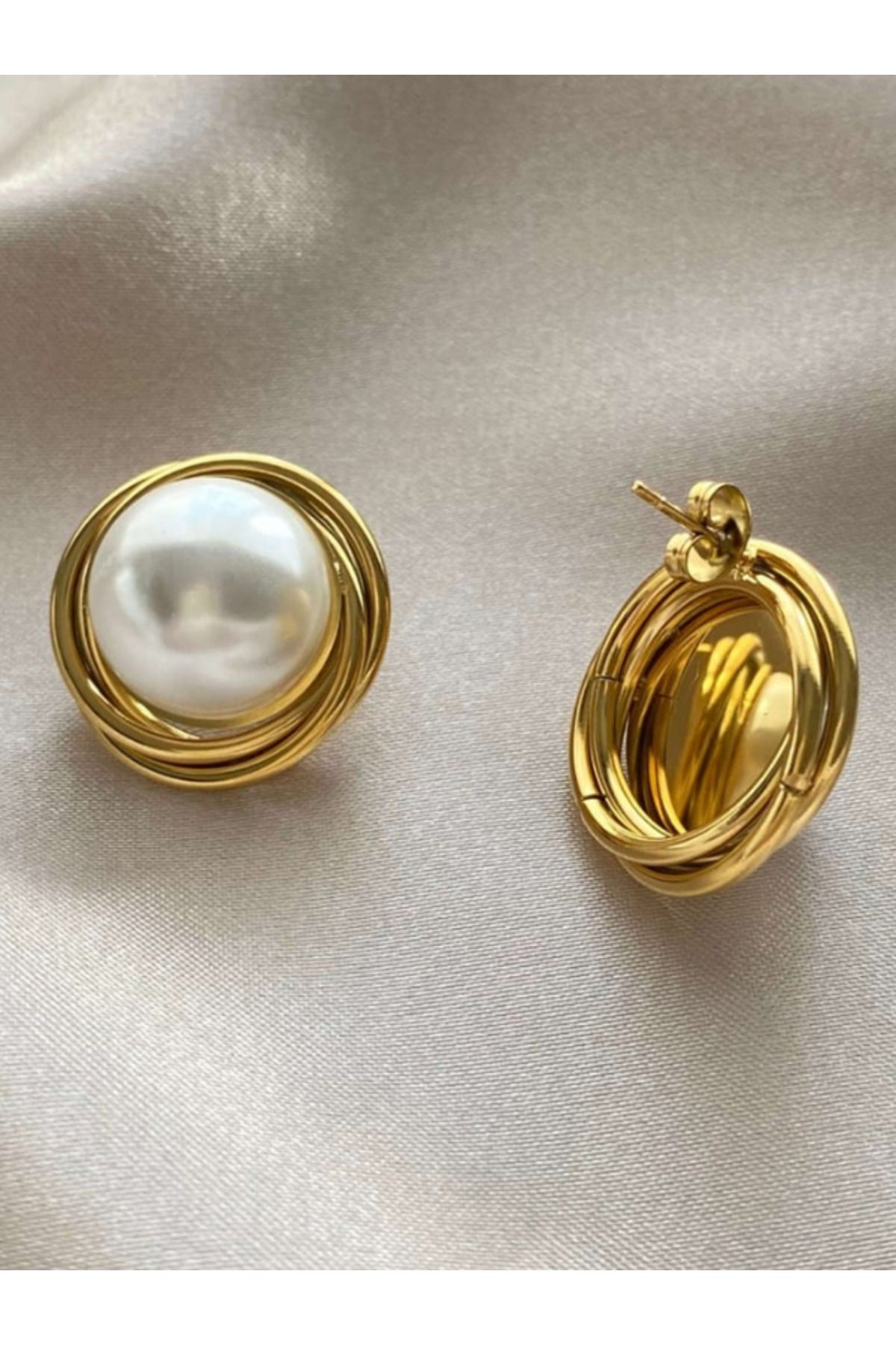 Elysia Accessory İncili Top Çelik Küpe