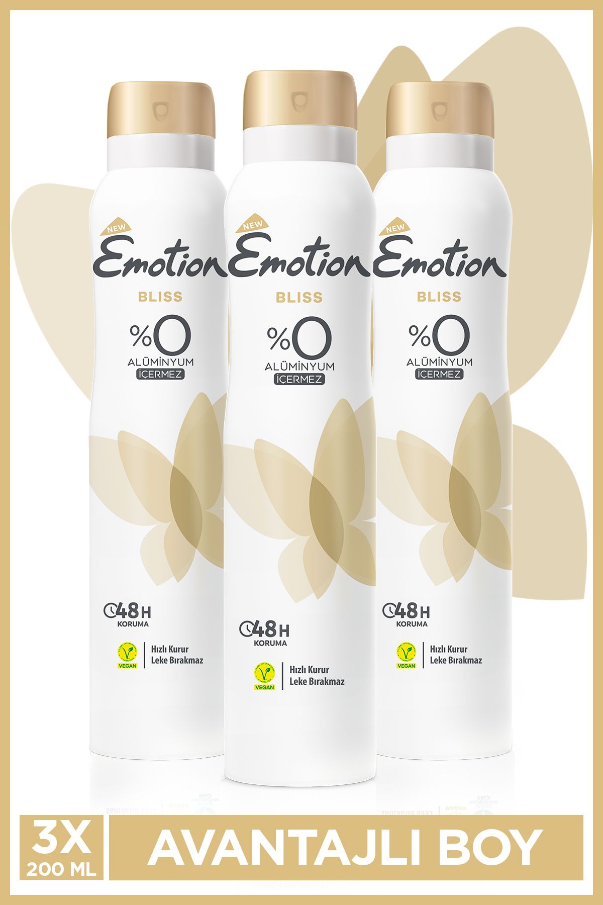 Emotion Bliss Kadın Deodorant 3x200 Ml