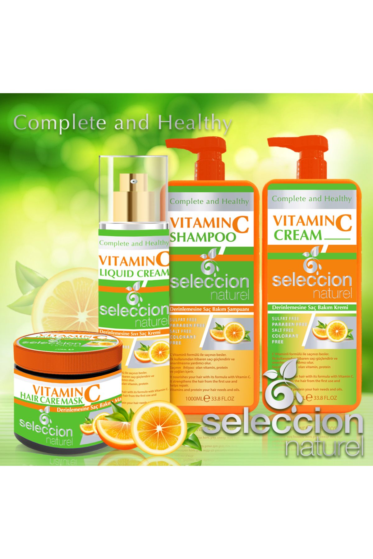 Seleccion N. Seleccion Vıtamın C 4lü Seti Şampuan1000ml Saç Maskısı250ml Sıve Cream200ml