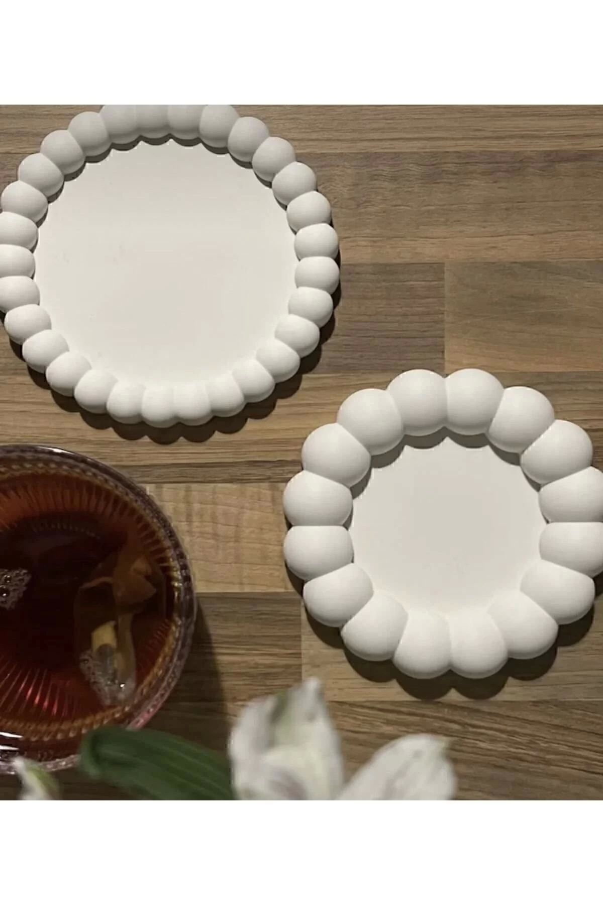 Genel Markalar 2'li Dekoratif Modern Tabak Takı Tabağı Bardak Altlığı