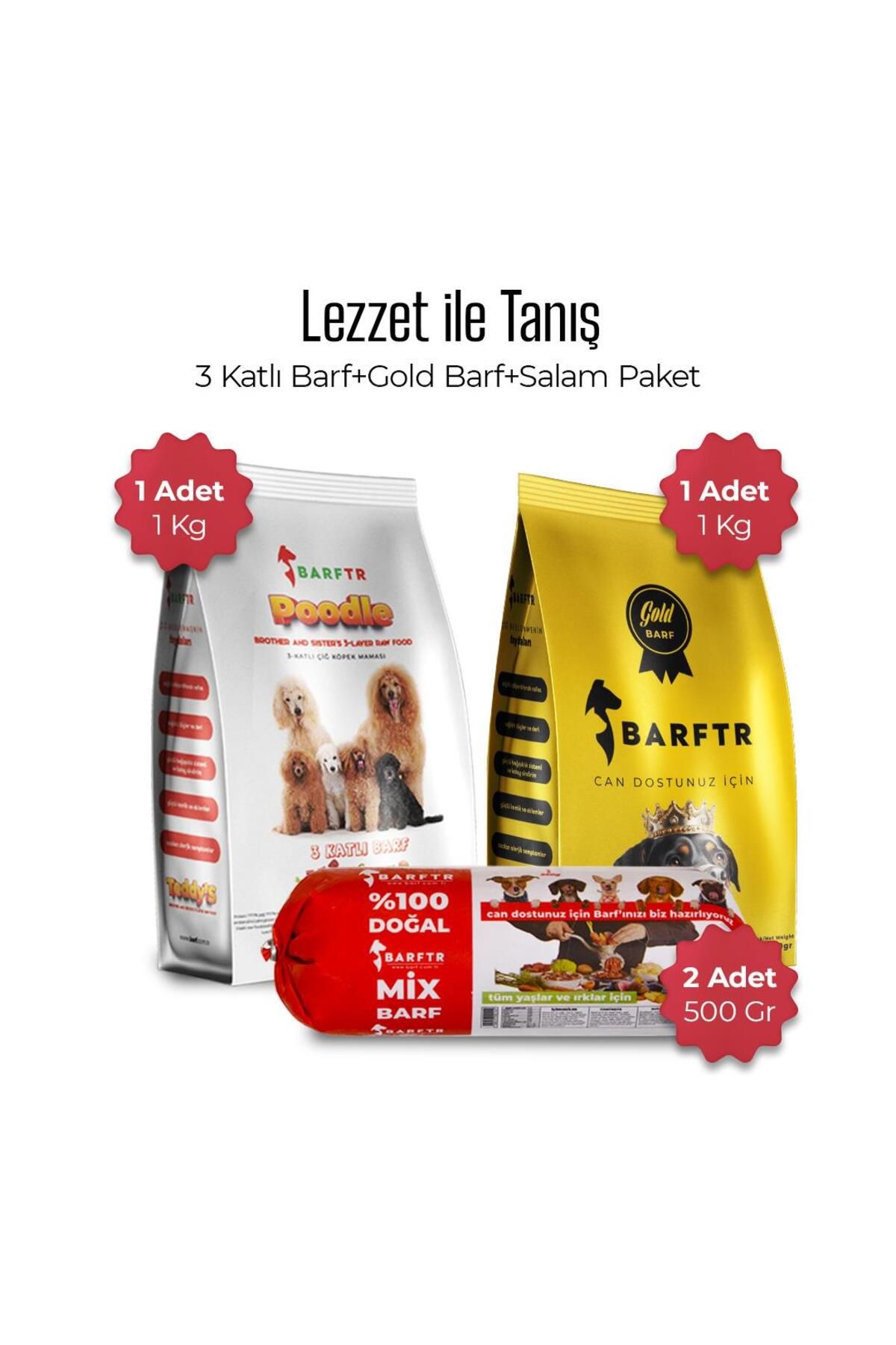 BARFTR Keşfetme Paketi 1 Adet Mix Barf,1 Adet Gold Barf,1 Adet 3 Katlı Barf