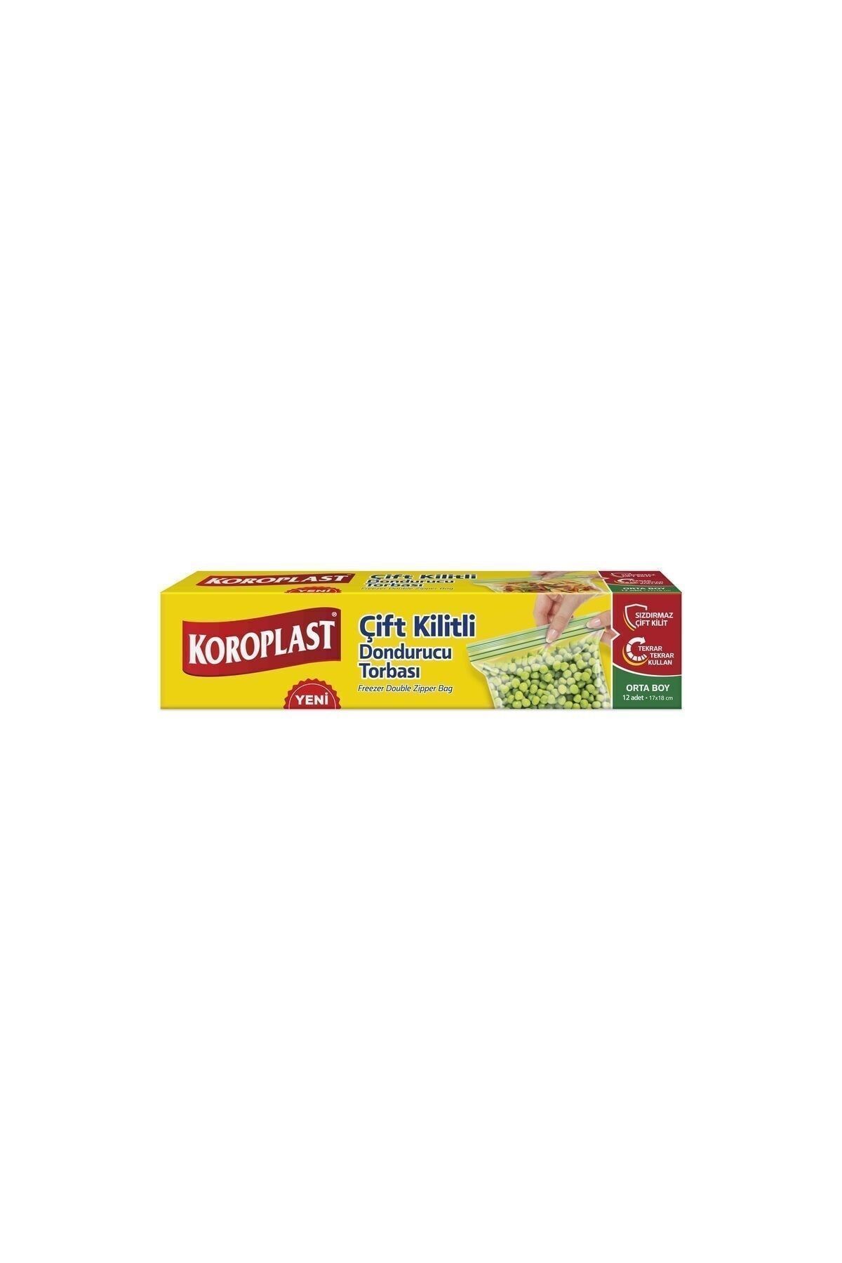 Koroplast Çift Kilitli Dondurucu Torbası Orta boy 17 cm*18 cm