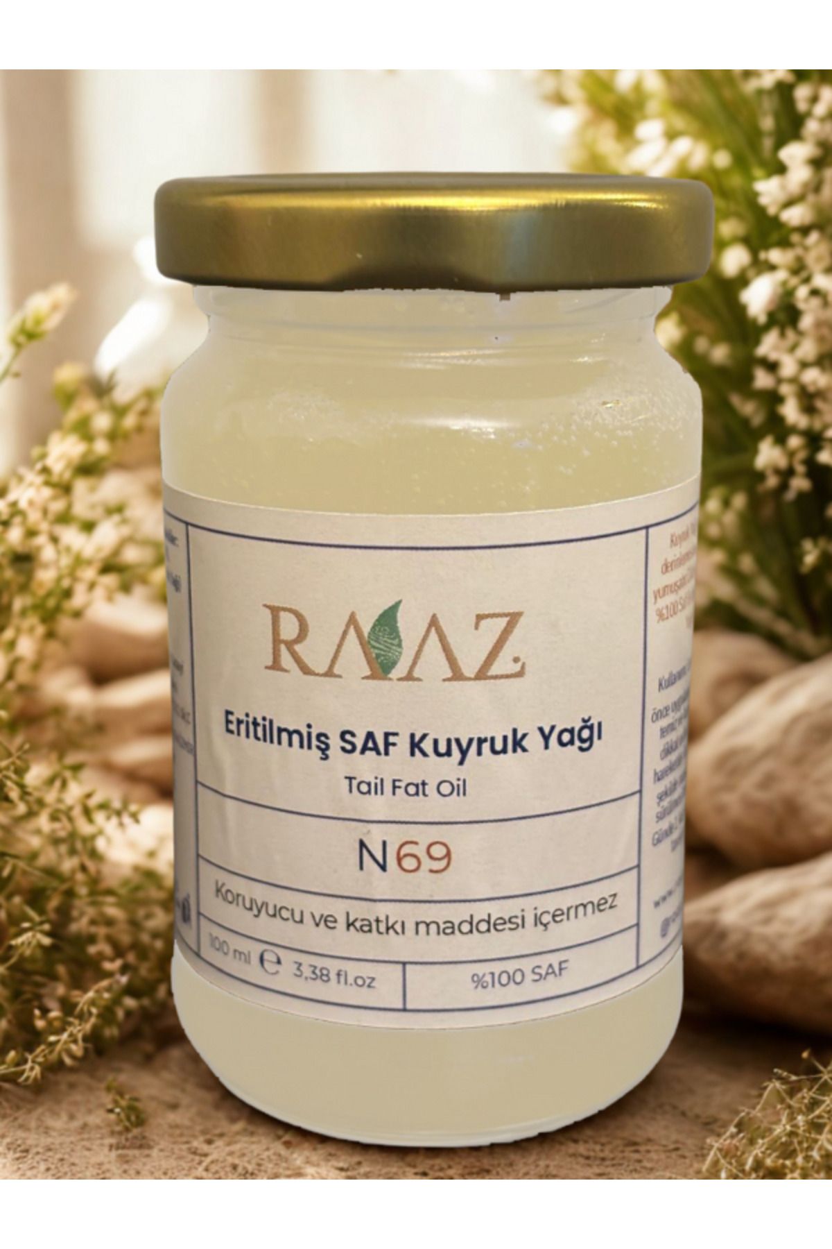 RAAZ Eritilmiş Saf Kuyruk Yağı 100 ml ( %100 Doğal ve Saf )