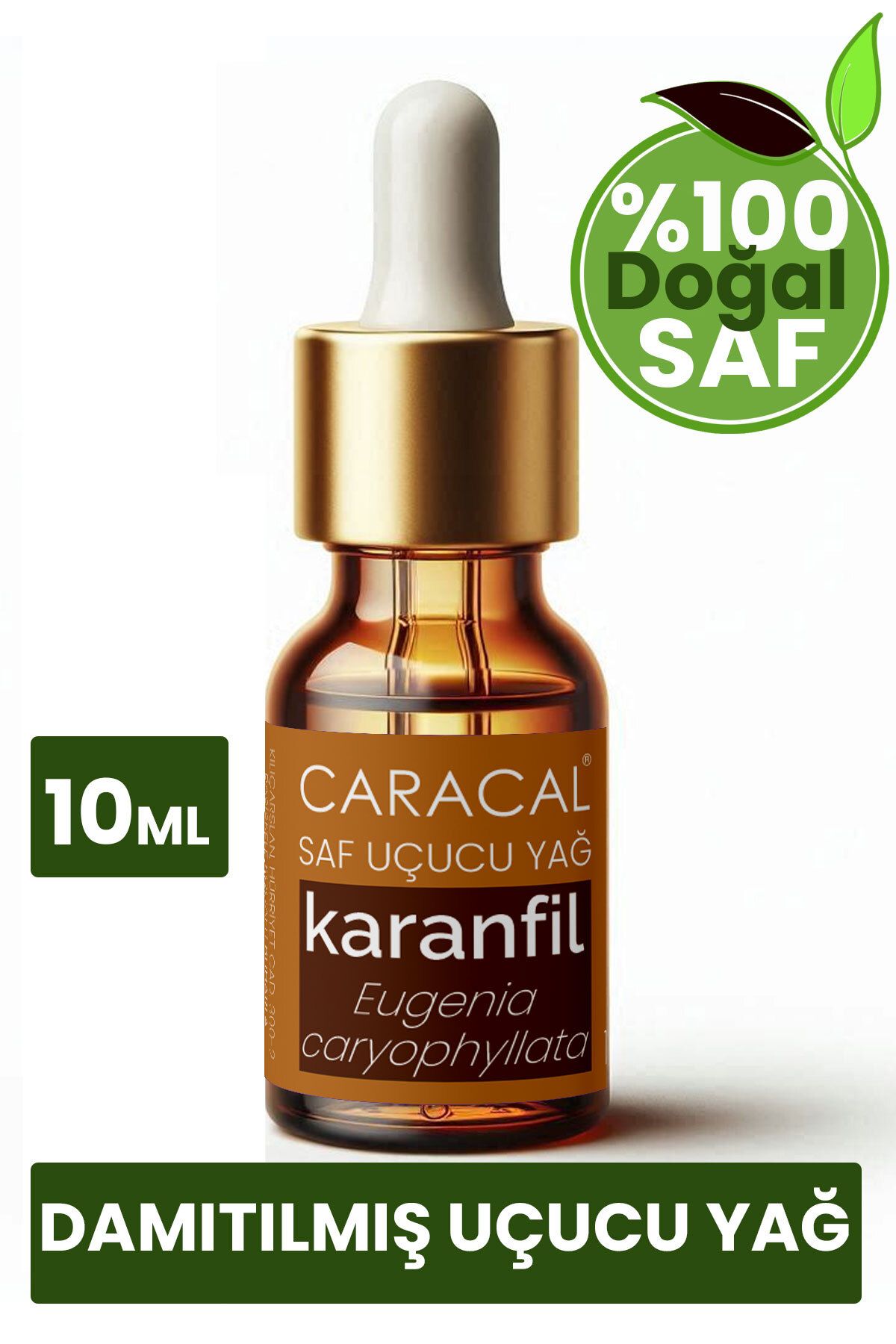 caracal 10ml %100 Saf Karanfil Tomurcuğu Yağı Eugenia Caryophyllata Katkısız Ve Doğal Uçucu Karanfil Yağı