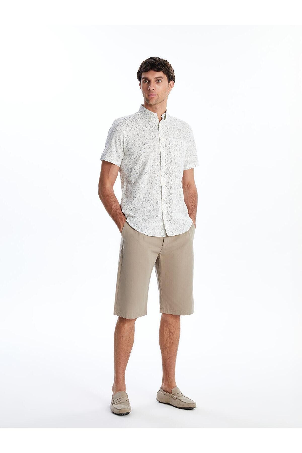 LC Waikiki LCWAIKIKI Basic Rahat Kalıp Gabardin Erkek Bermuda Şort (S5)