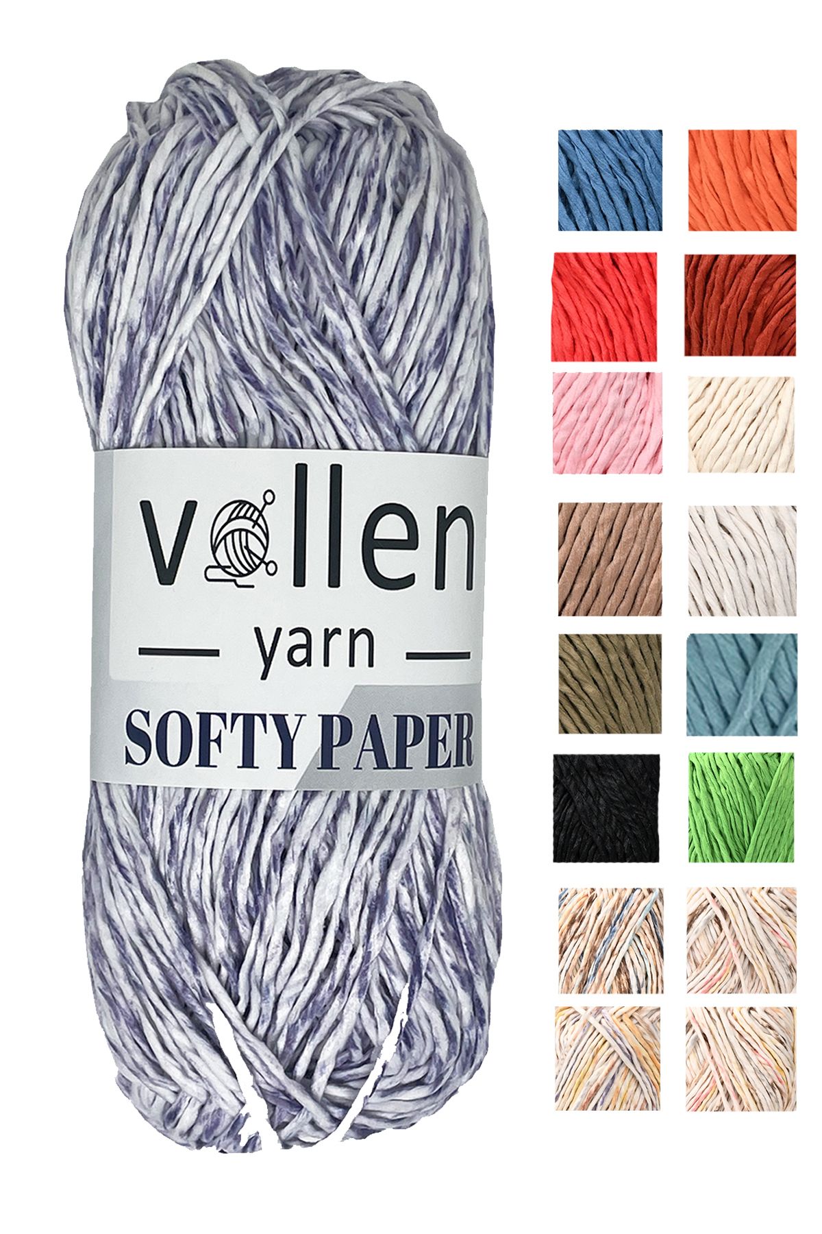 vollen yarn Yumuşak Rafya Kagit Ip,hobi Ipi,tığ Işi,el Örgü Ipi,çanta,supla Ve Şapka Ipi
