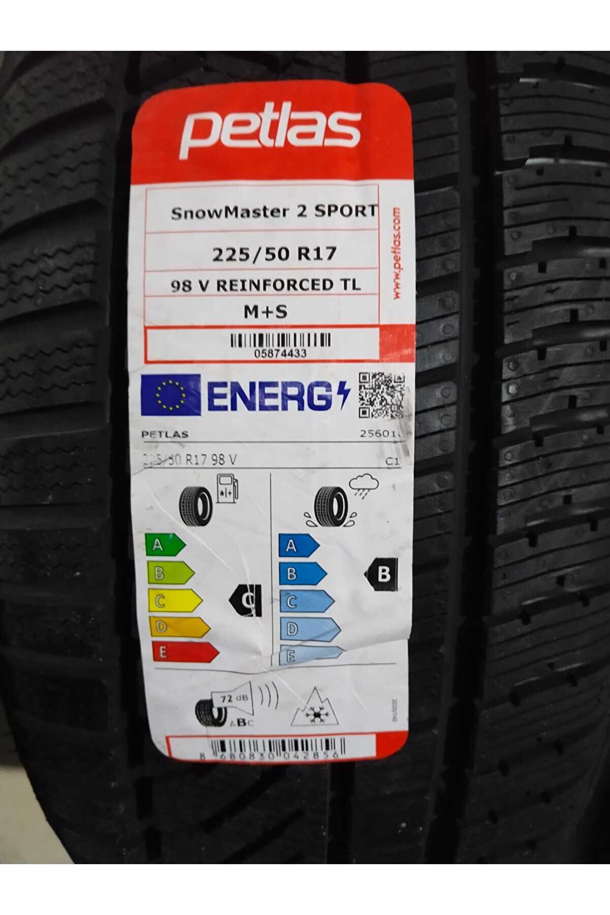 225/50 R17 TL 98V REINF. SNOWMASTER 2 SPORT PETLAS 2024 ÜRETİM