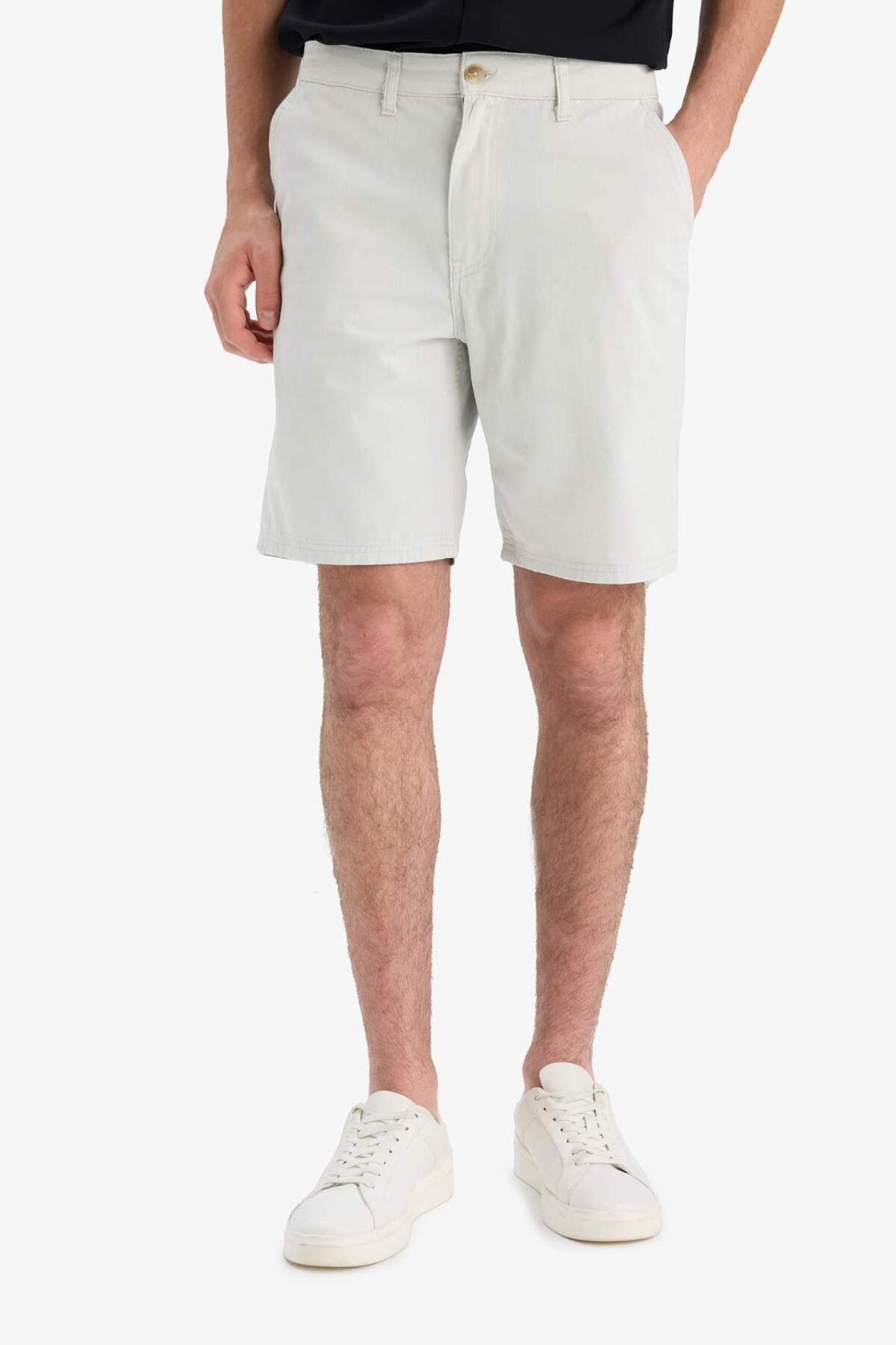 Defacto %100 Pamuk Regular Fit Bermuda Şort E1231AX25SM