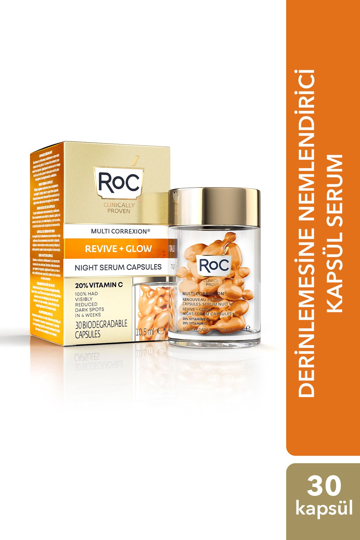 Roc Cildi Aydınlatıcı Kapsül Serum - 30 Adet