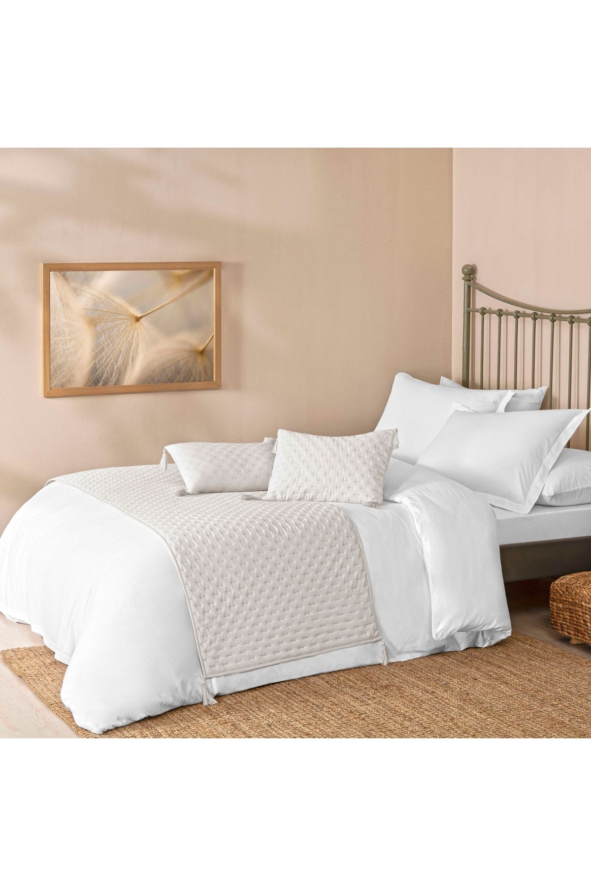Linens Gardenia Standart Yatak Runner Seti Taş
