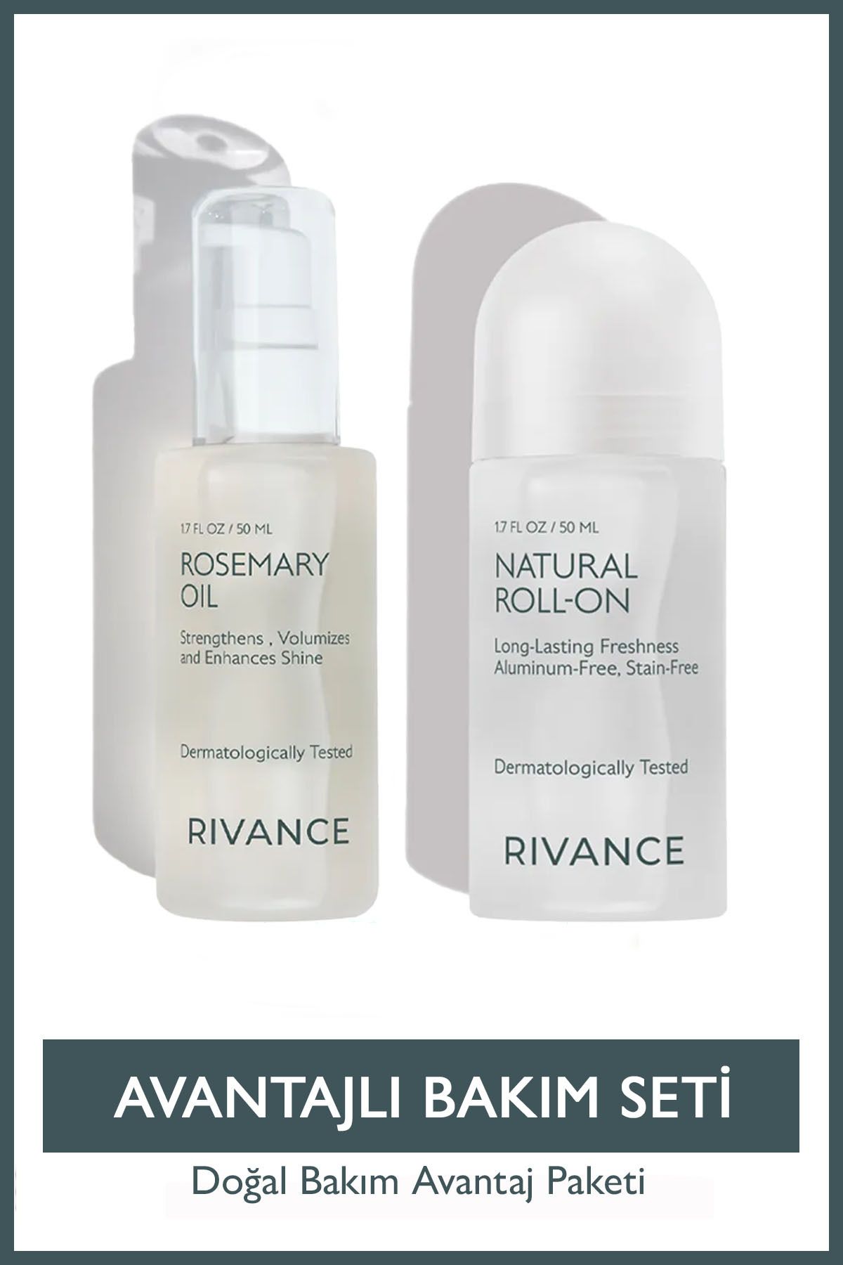 Rivance Bitkisel içerikli Doğal Roll-On ve Onarıcı Saç bakım Complexi Seti