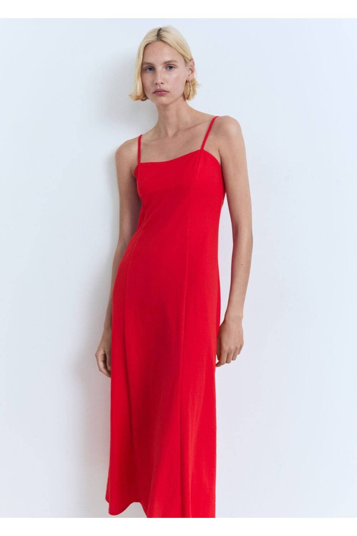 MANGO Midi boy shift elbise