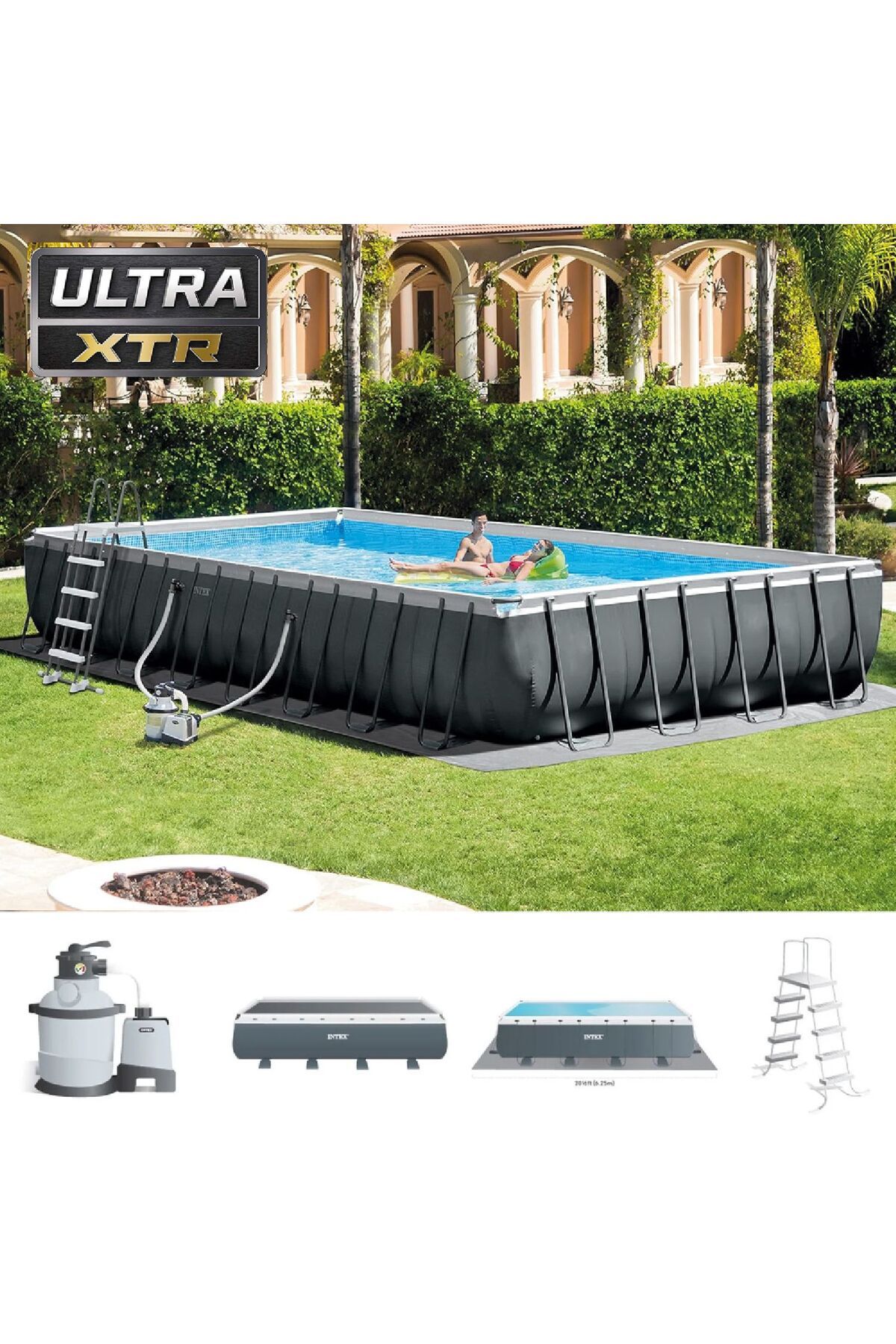 Intex İntex 26374 975x488x132cm Ultra XTR Prefabrik Aile Havuzu 9.75 Metre Hazır Set