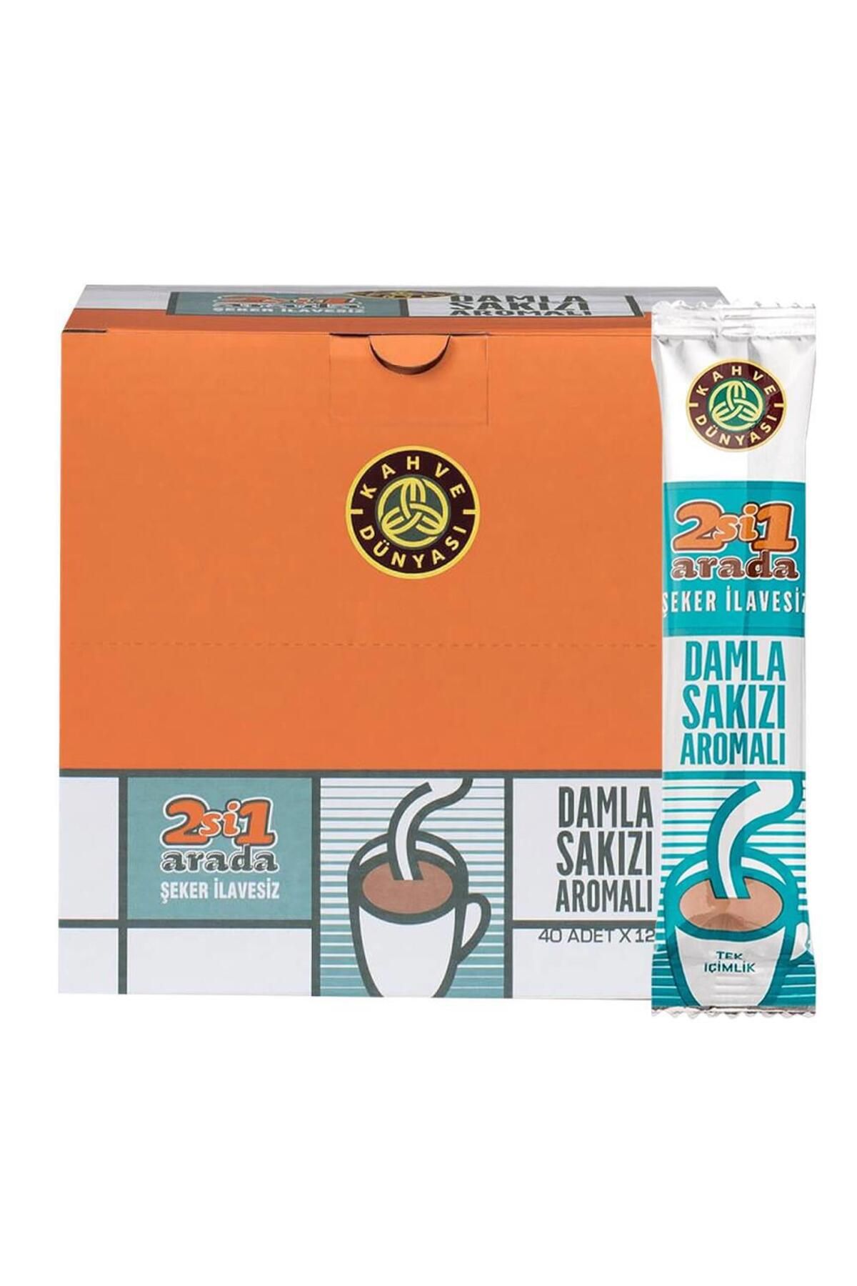 Kahve Dünyası Kahve Dünyası 2'si 1 Arada Hazır Kahve Damla Sakızlı 12 g x 40 Adet