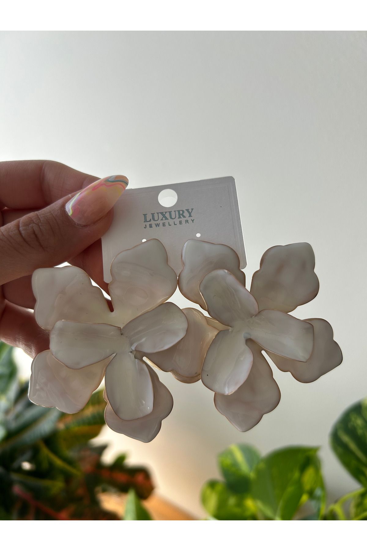 sheyajewellery Kadın Yaz Çiçekleri Büyük Küpe