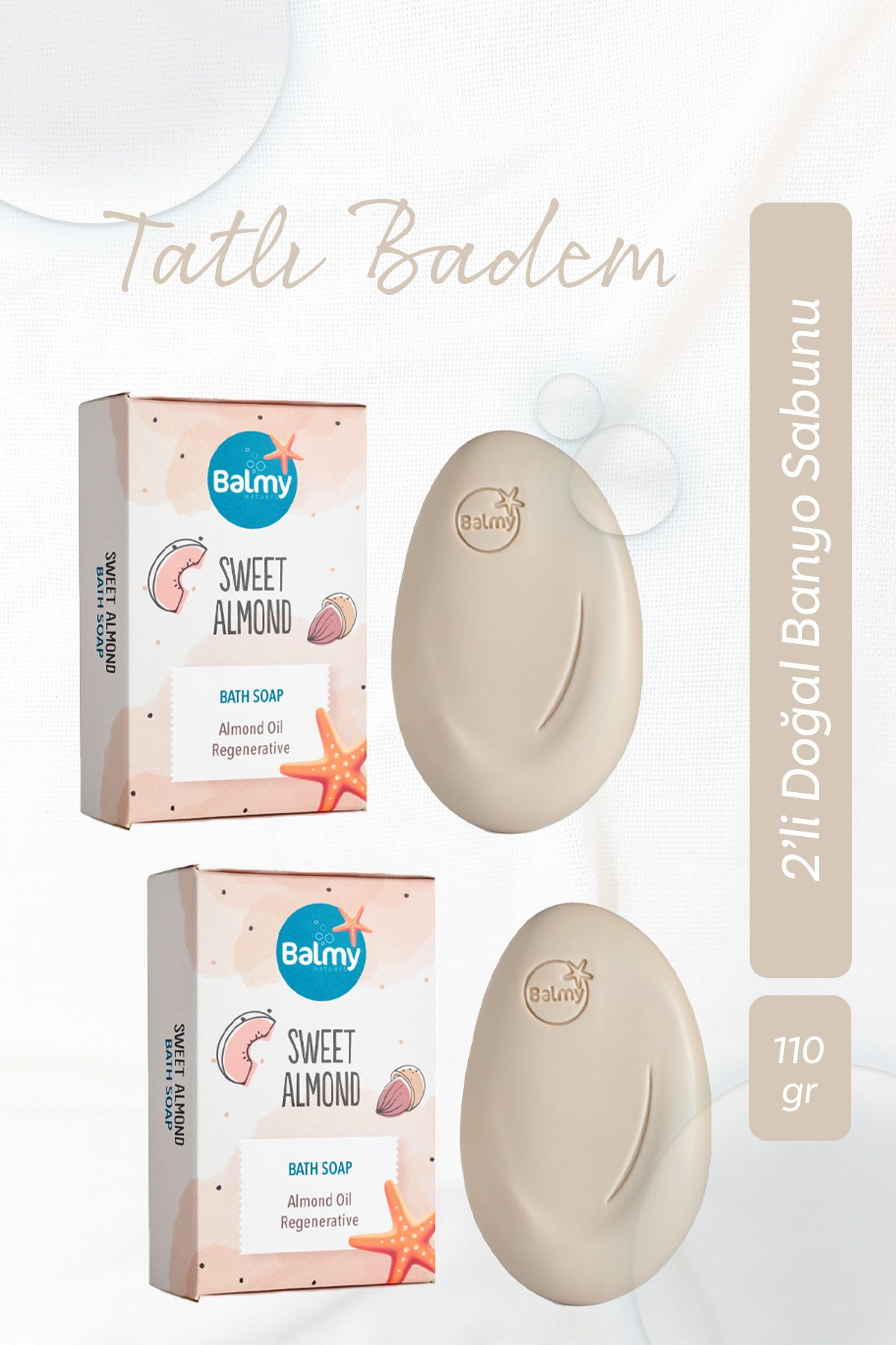 Balmy 2'li Tatlı Badem Banyo Sabun Seti