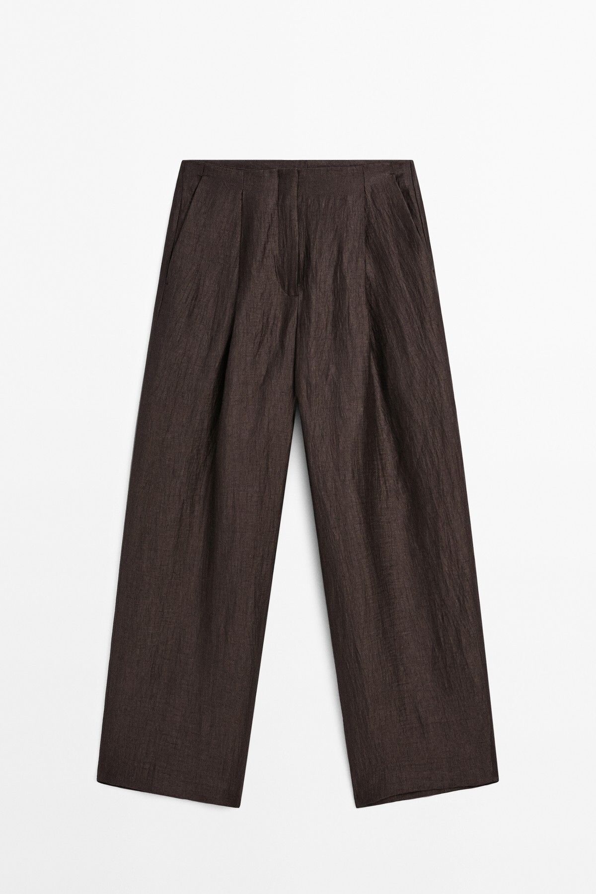 Massimo Dutti Linen blend fluid dart trousers