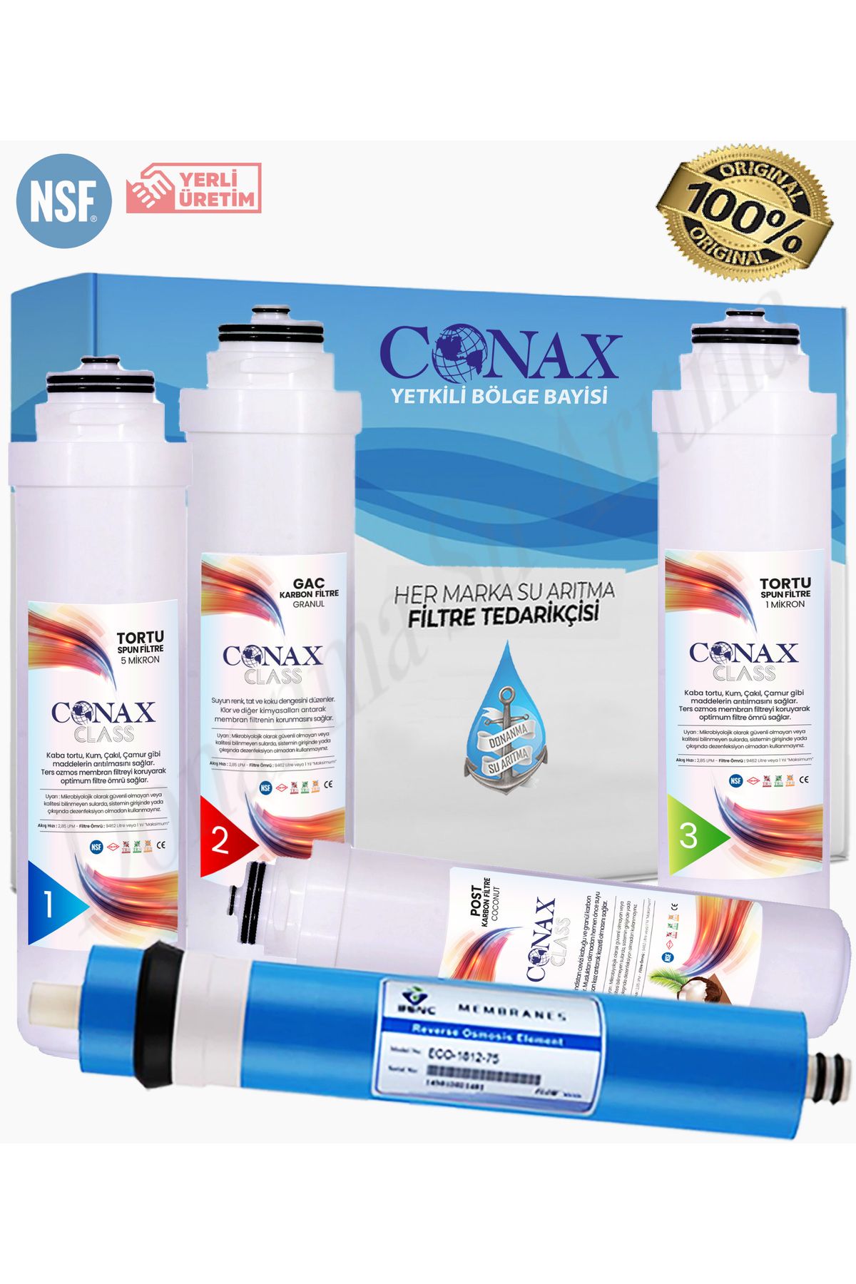 Conax Class Tak Çevir 5 Li Filtre Seti Benc Membran