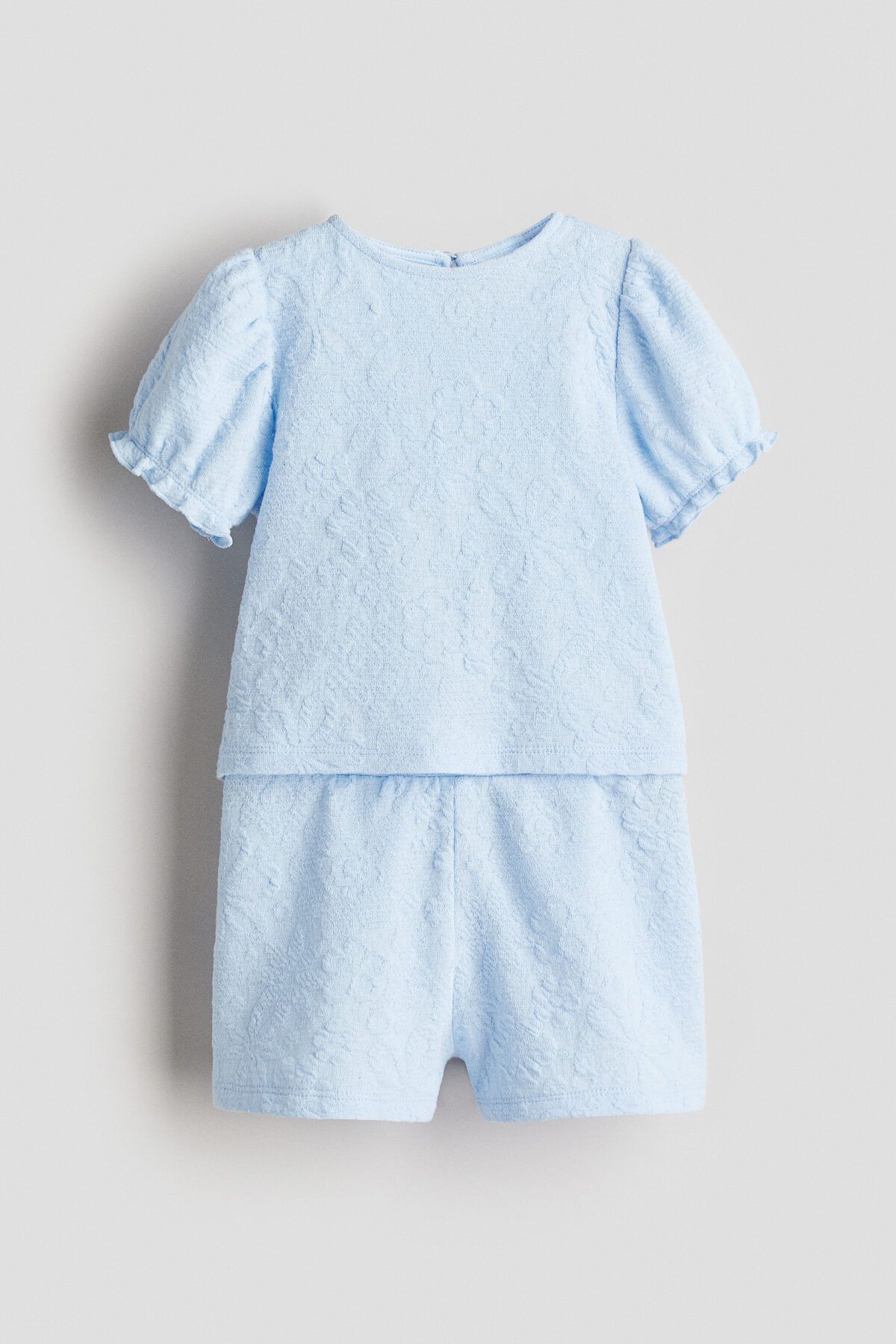 H&M 2 Parçalı Jakarlı Jarse Set