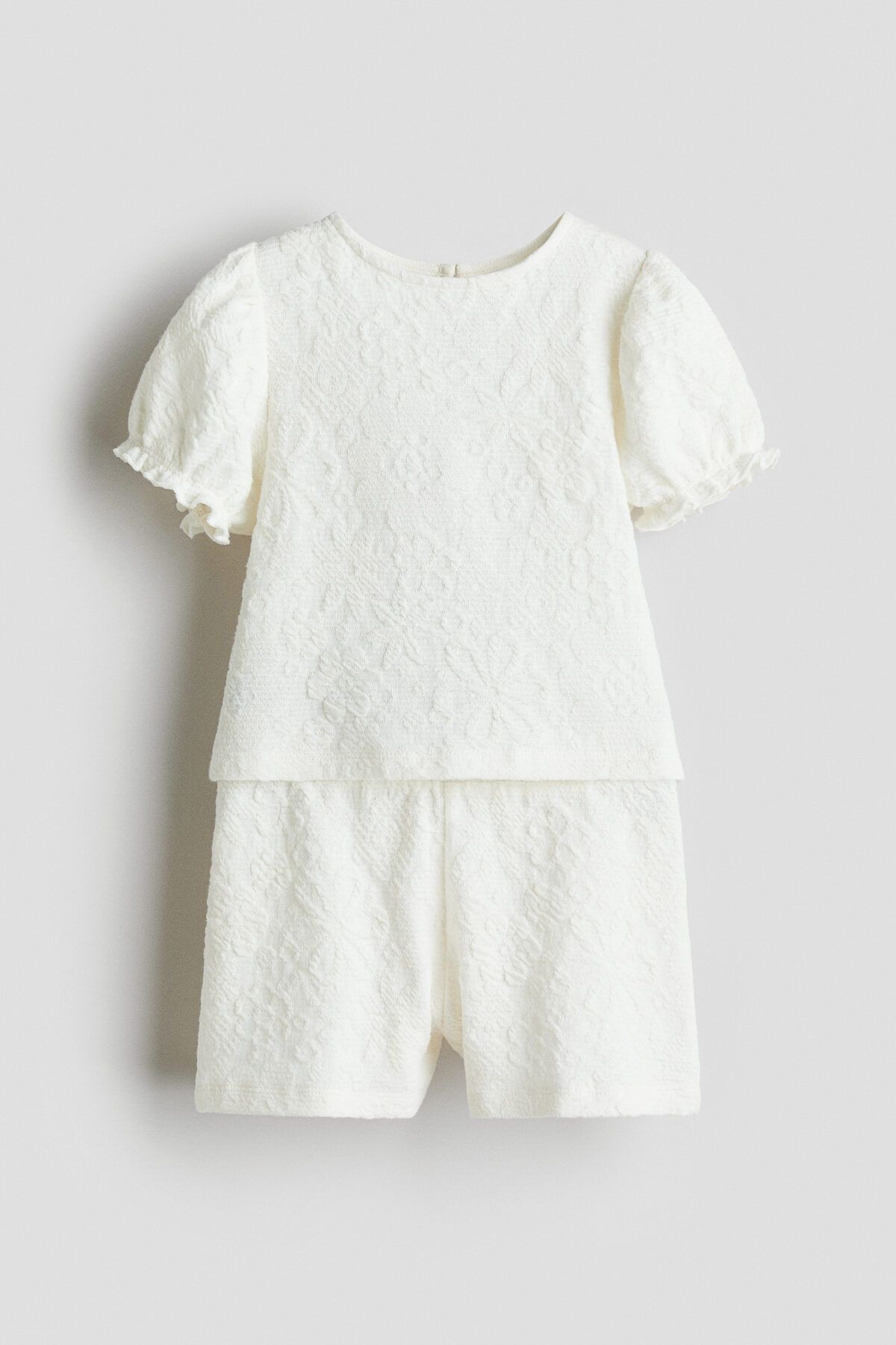 H&M 2 Parçalı Jakarlı Jarse Set