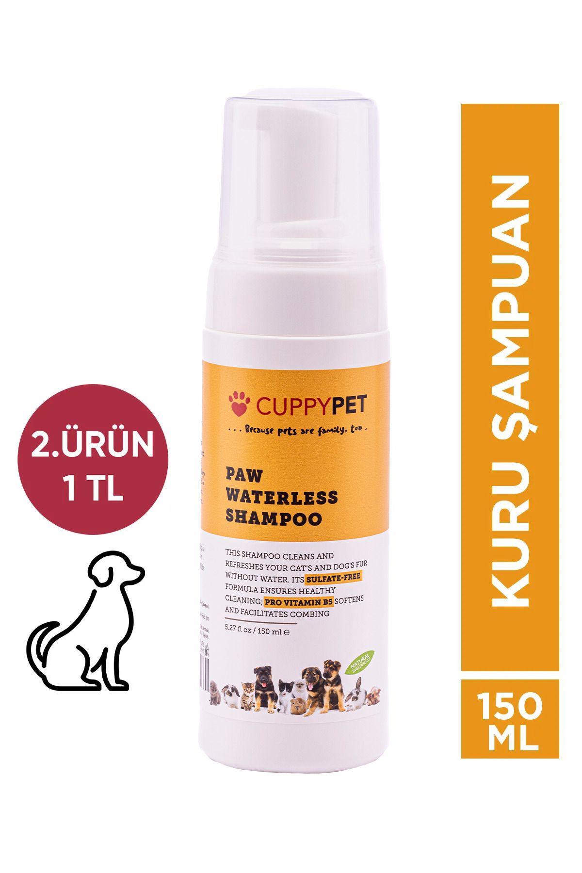 CuppyPet Köpekler Için Kuru Şampuan