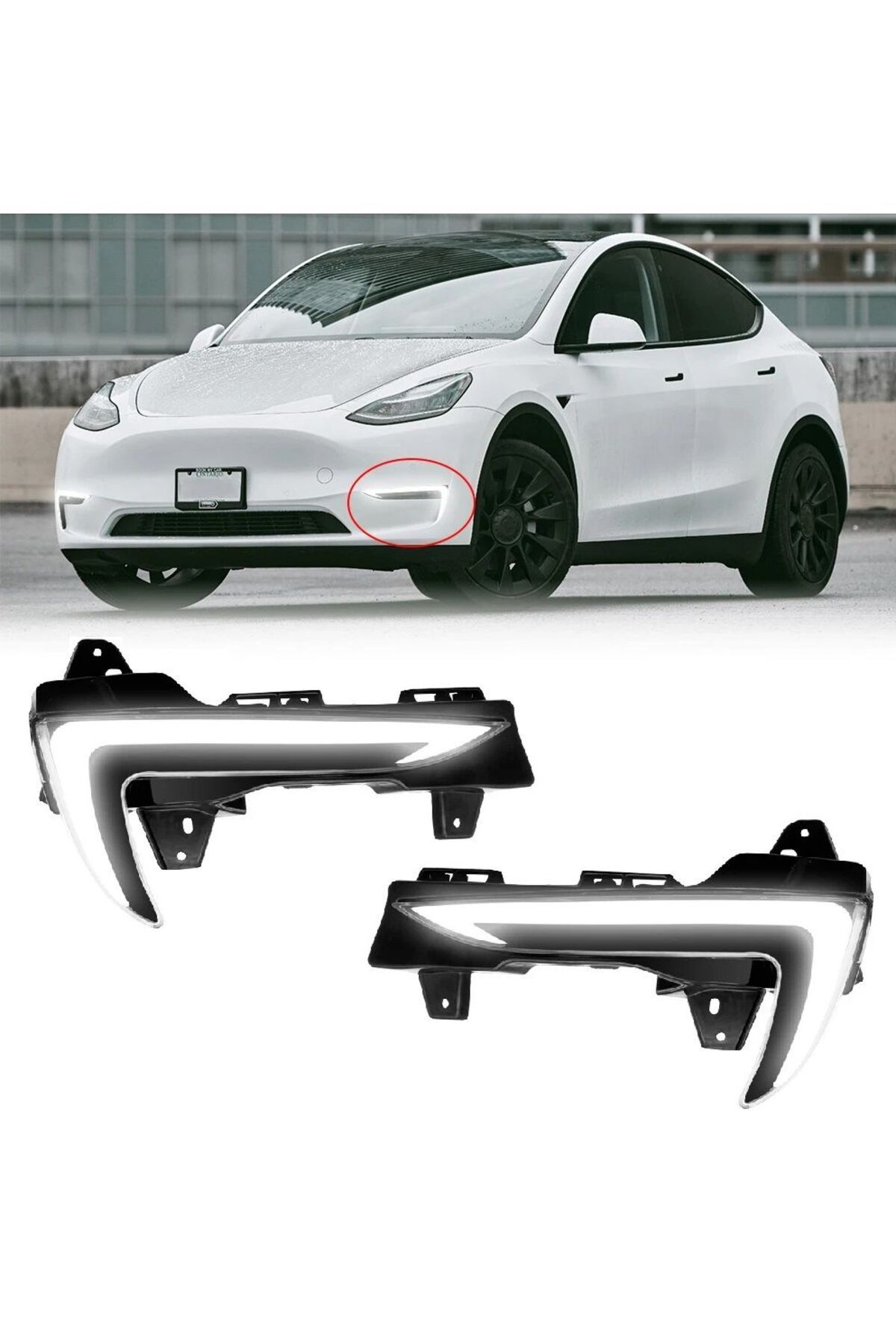 autogp Tesla Model Y Sis Farı Drl Led Lambası Ledli