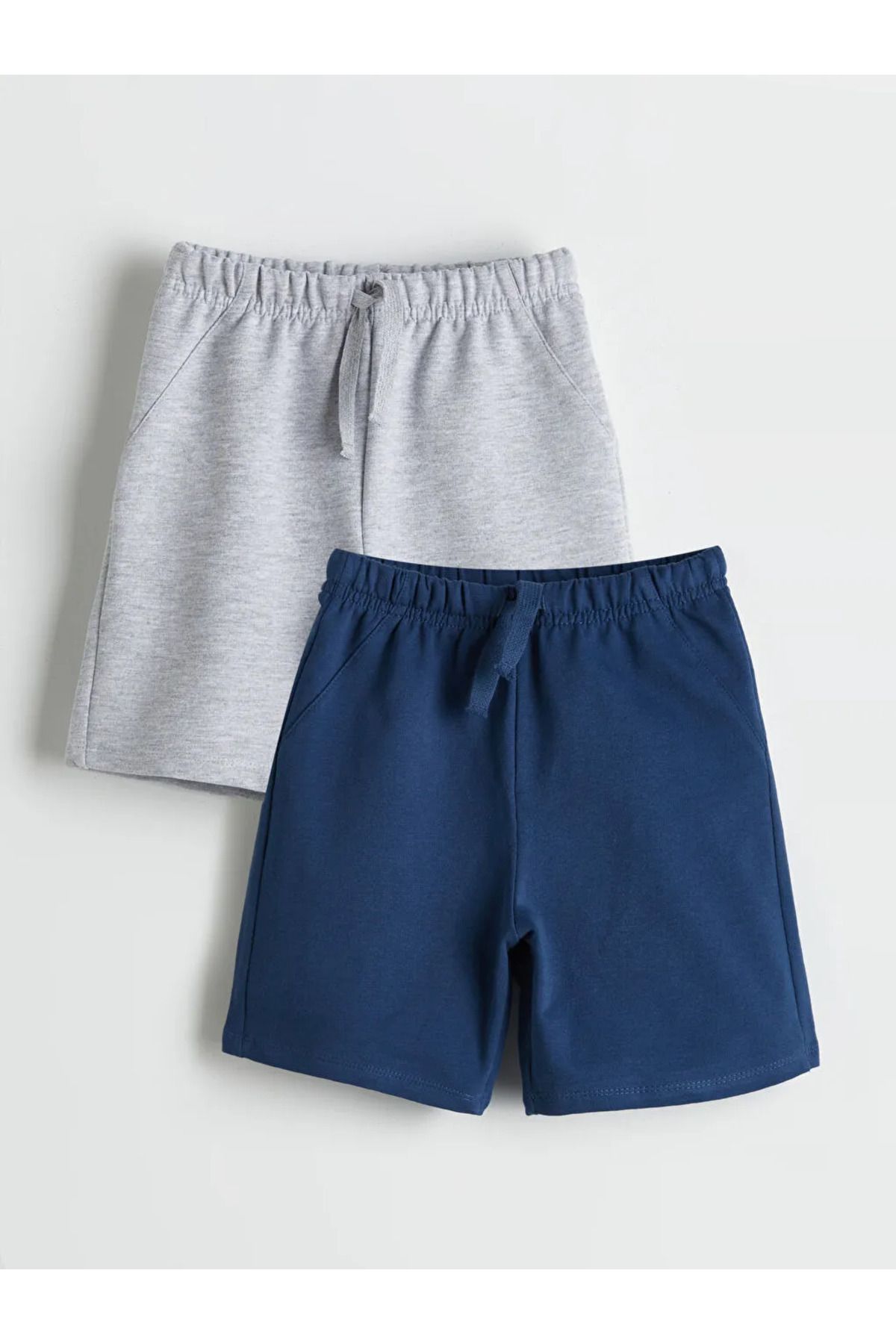 LC Waikiki LCW Kids Antrasit Beli Lastikli Erkek Çocuk Şort 2'li